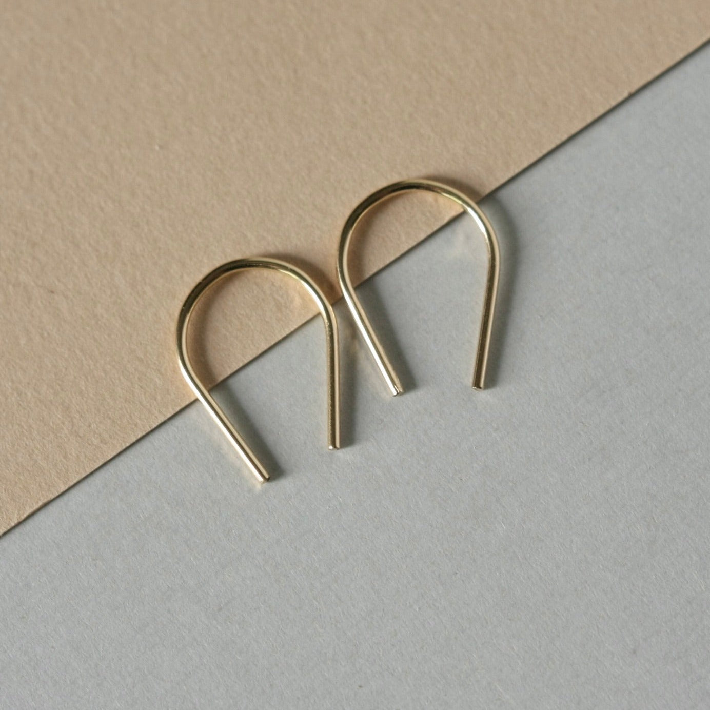 Gold Horseshoe Hoop Earrings