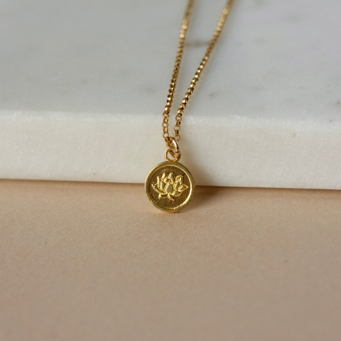 Dainty Gold Flower Charm Necklace