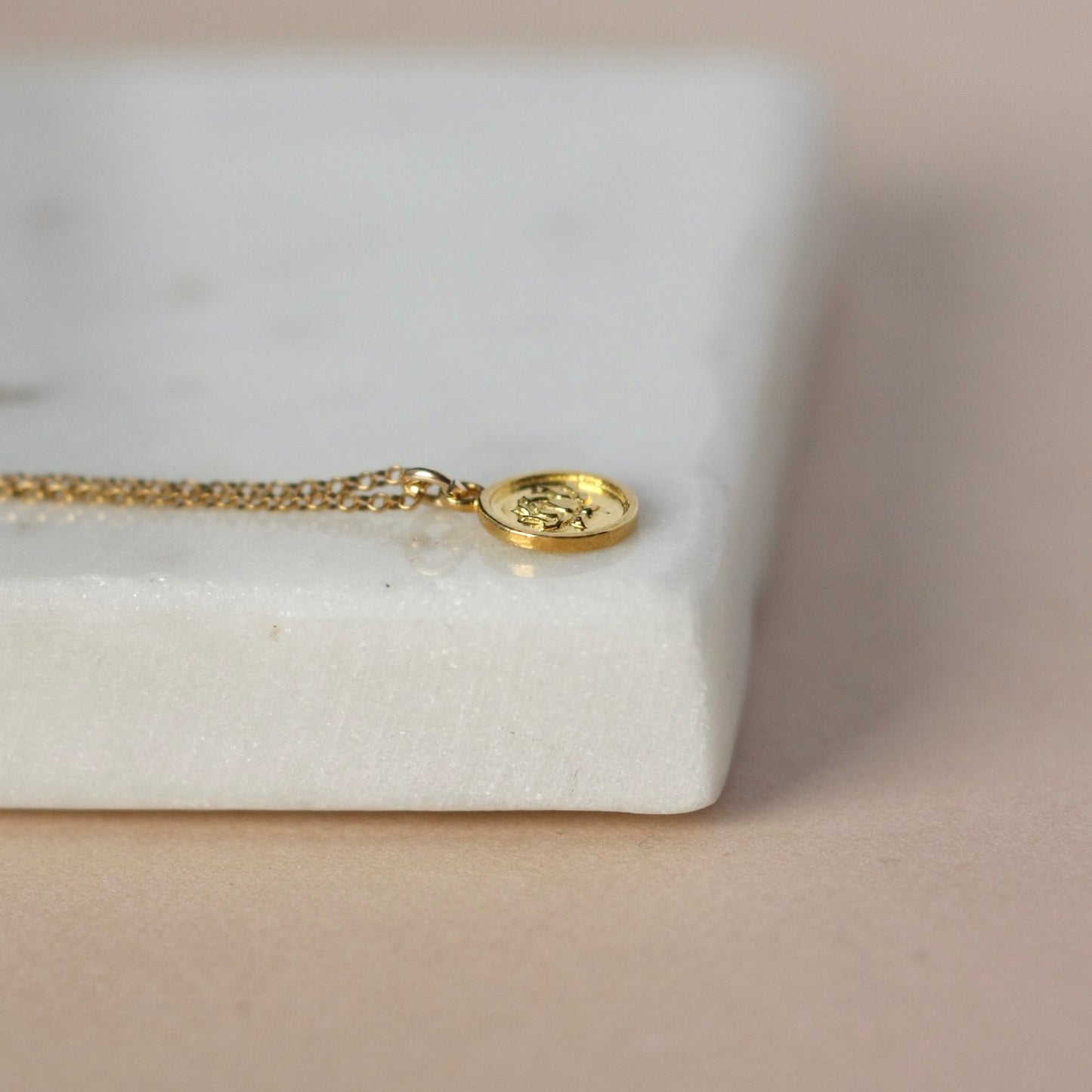 Dainty Gold Flower Charm Necklace