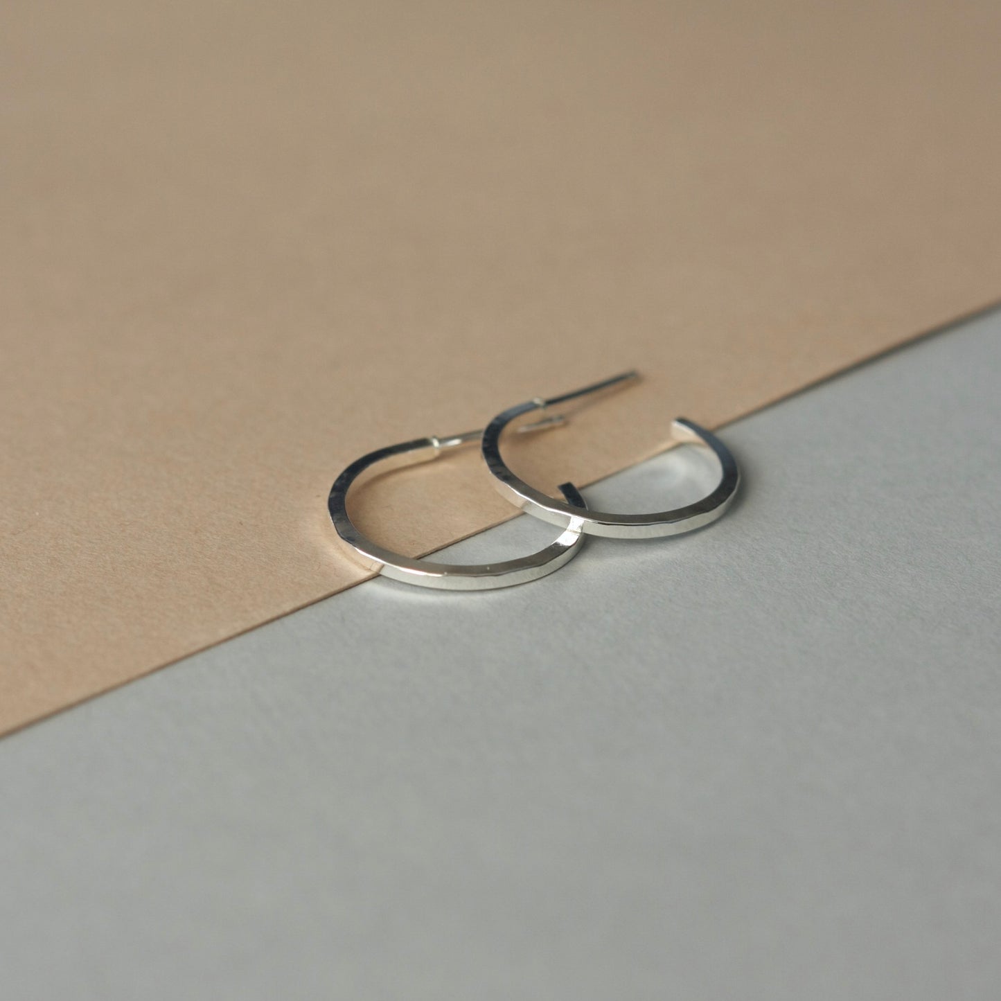 Thin Sterling Silver Hoop Earrings