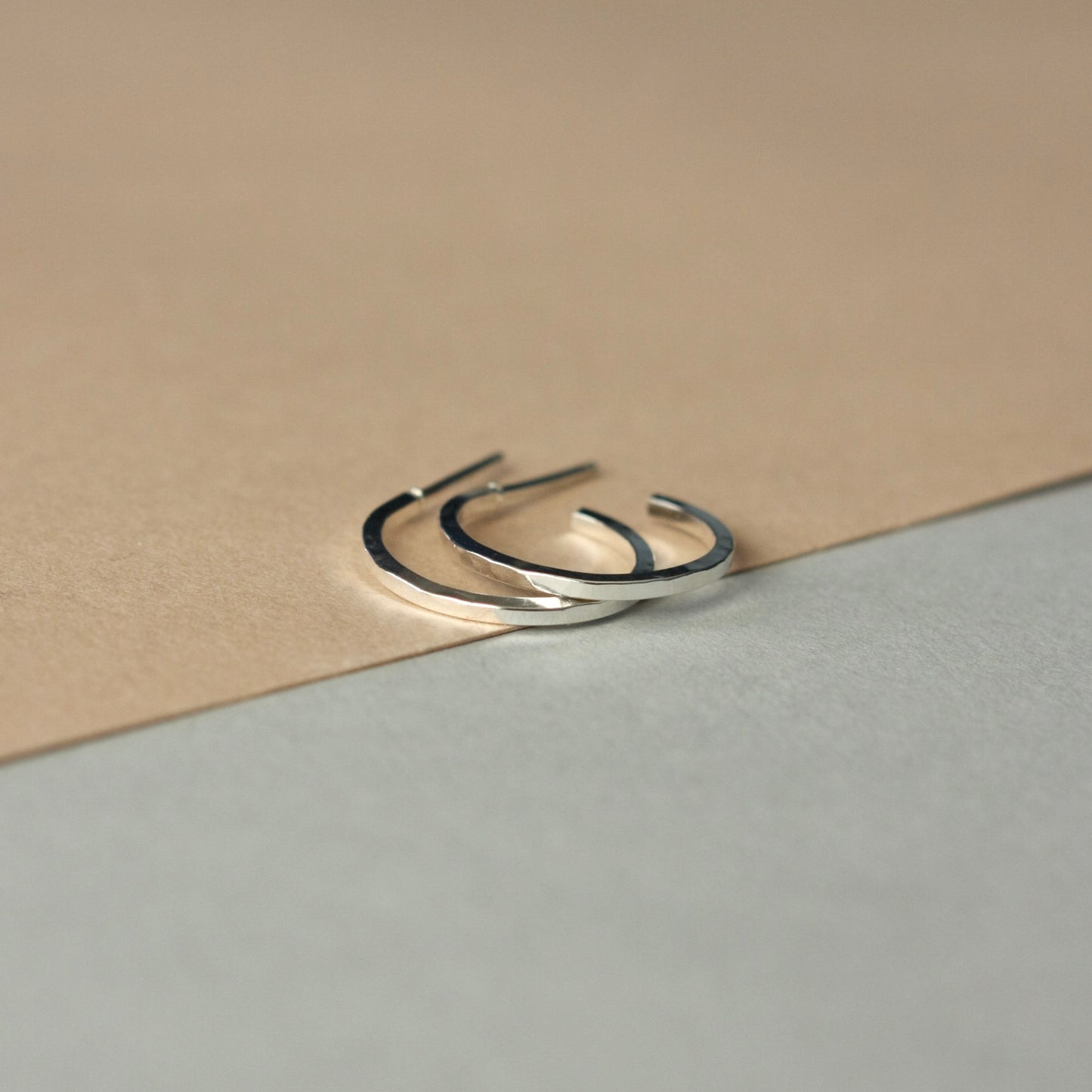Thin Sterling Silver Hoop Earrings