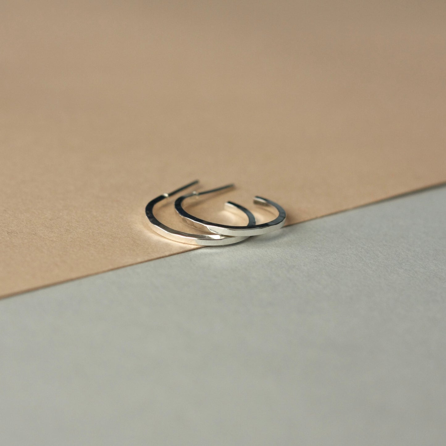 Thin Sterling Silver Hoop Earrings