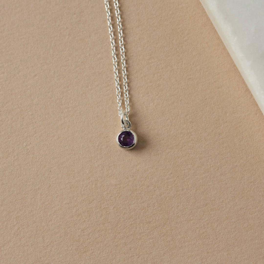 Faceted Amethyst Necklace