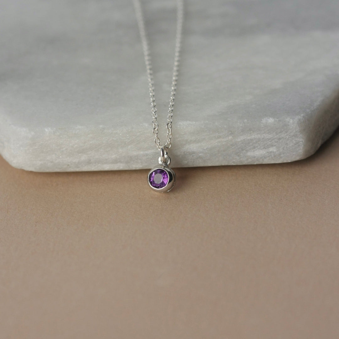 Faceted Amethyst Necklace
