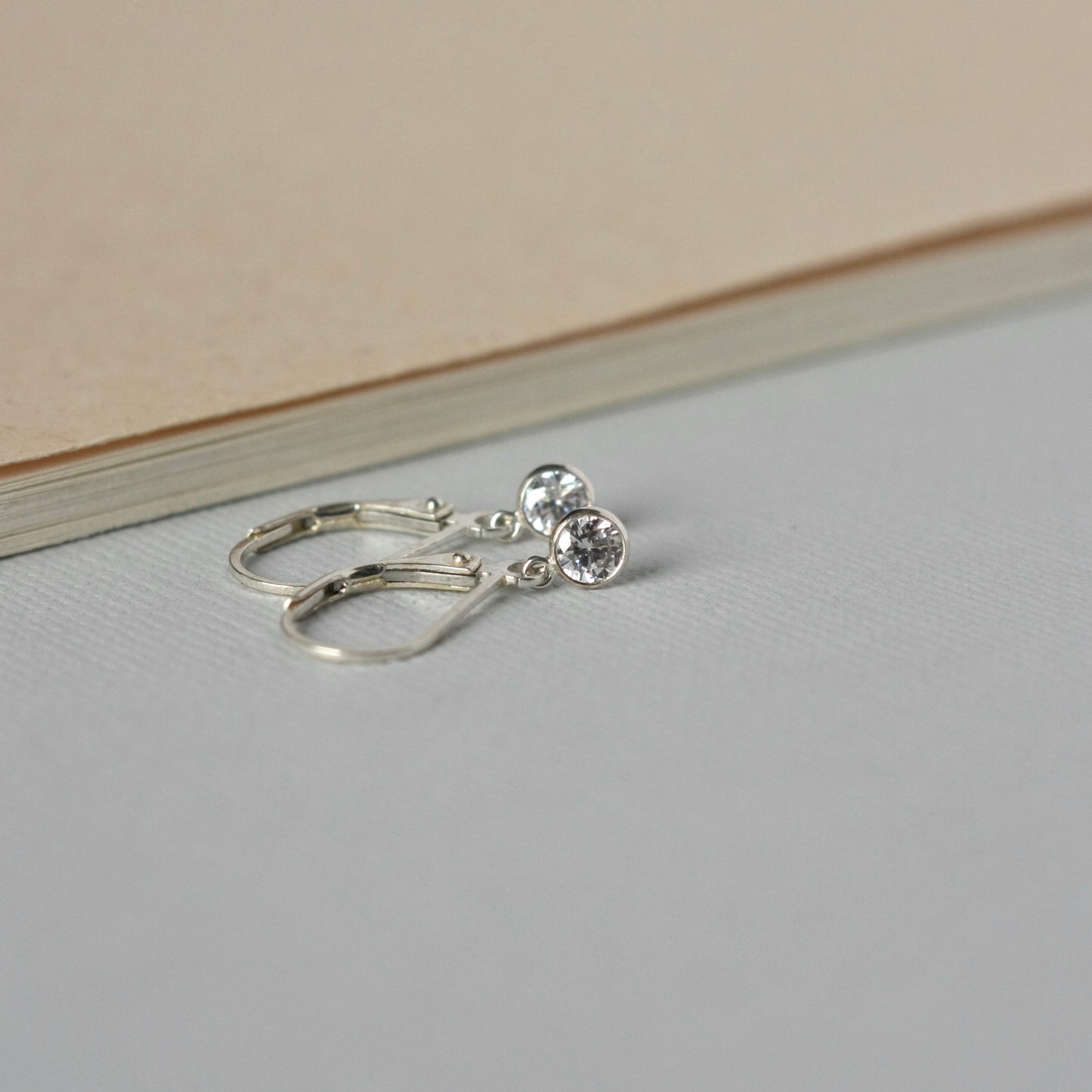 Dainty Silver Cubic Zirconia Earrings