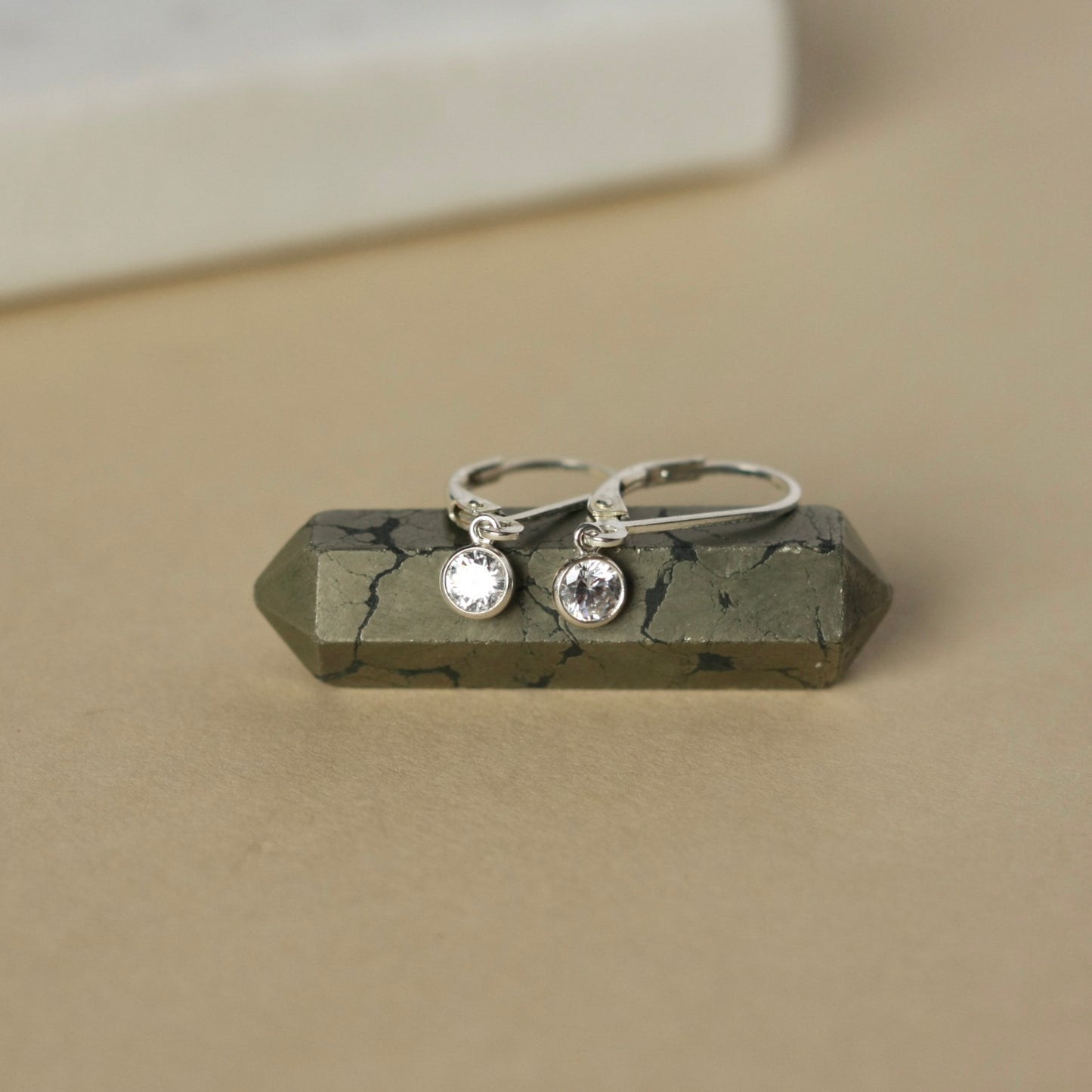 Dainty Silver Cubic Zirconia Earrings