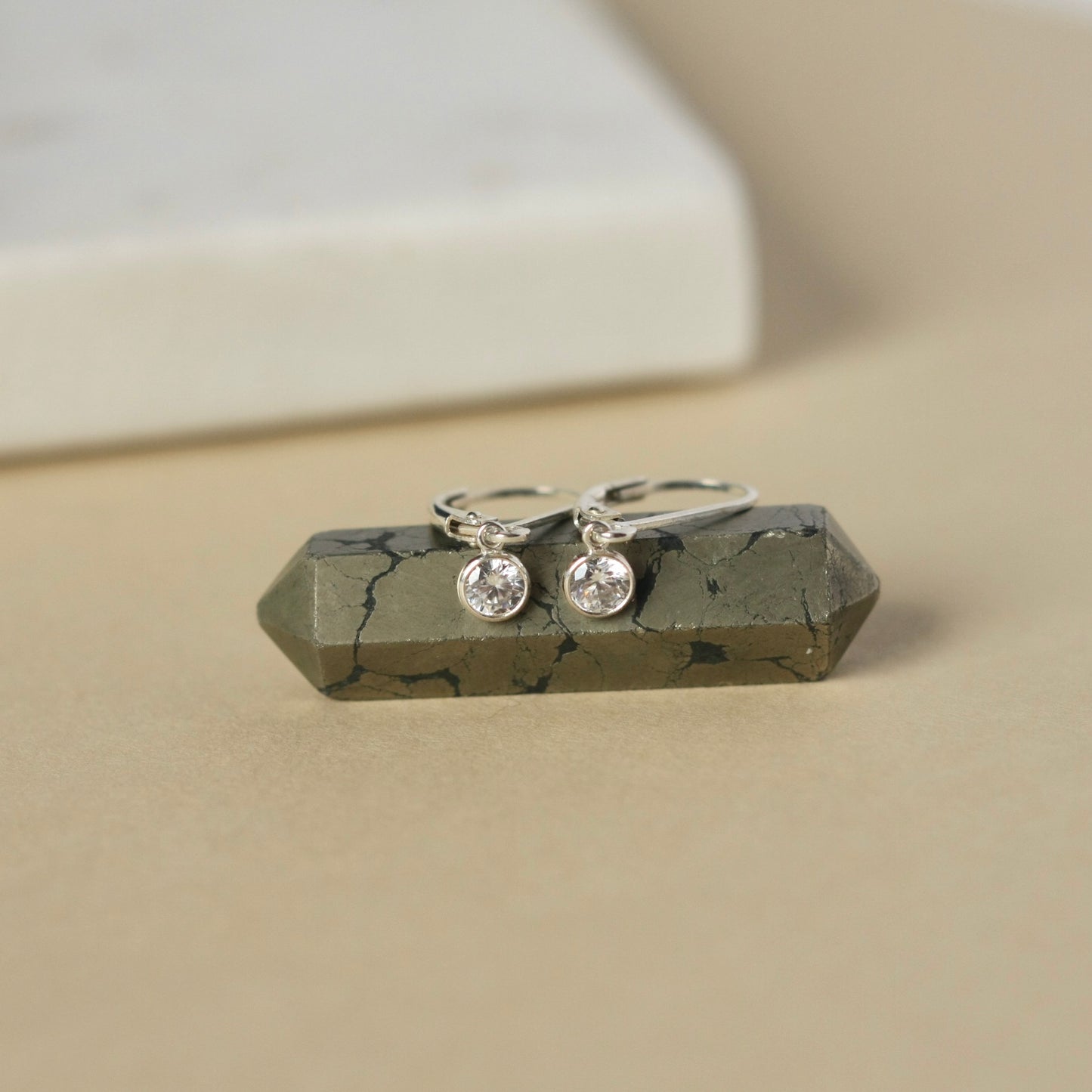 Dainty Silver Cubic Zirconia Earrings