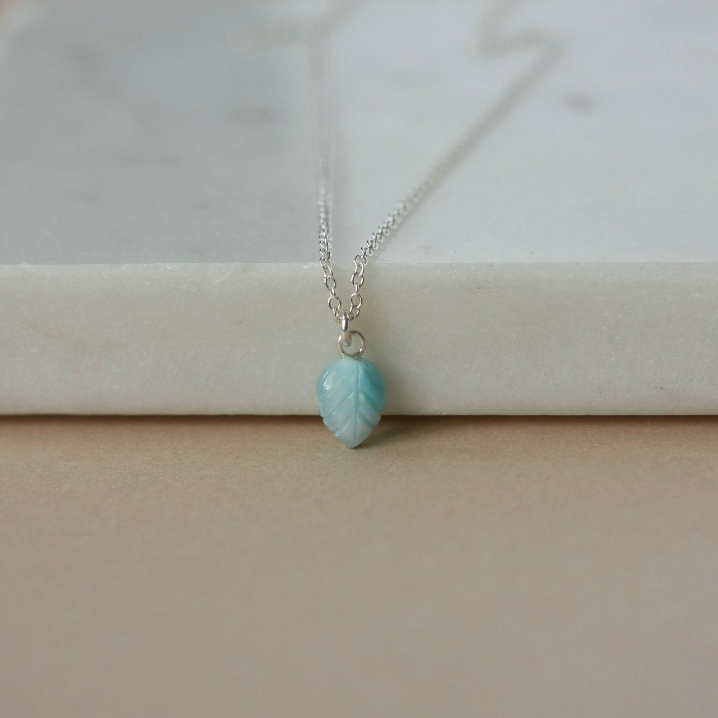 Dainty Larimar Charm Necklace