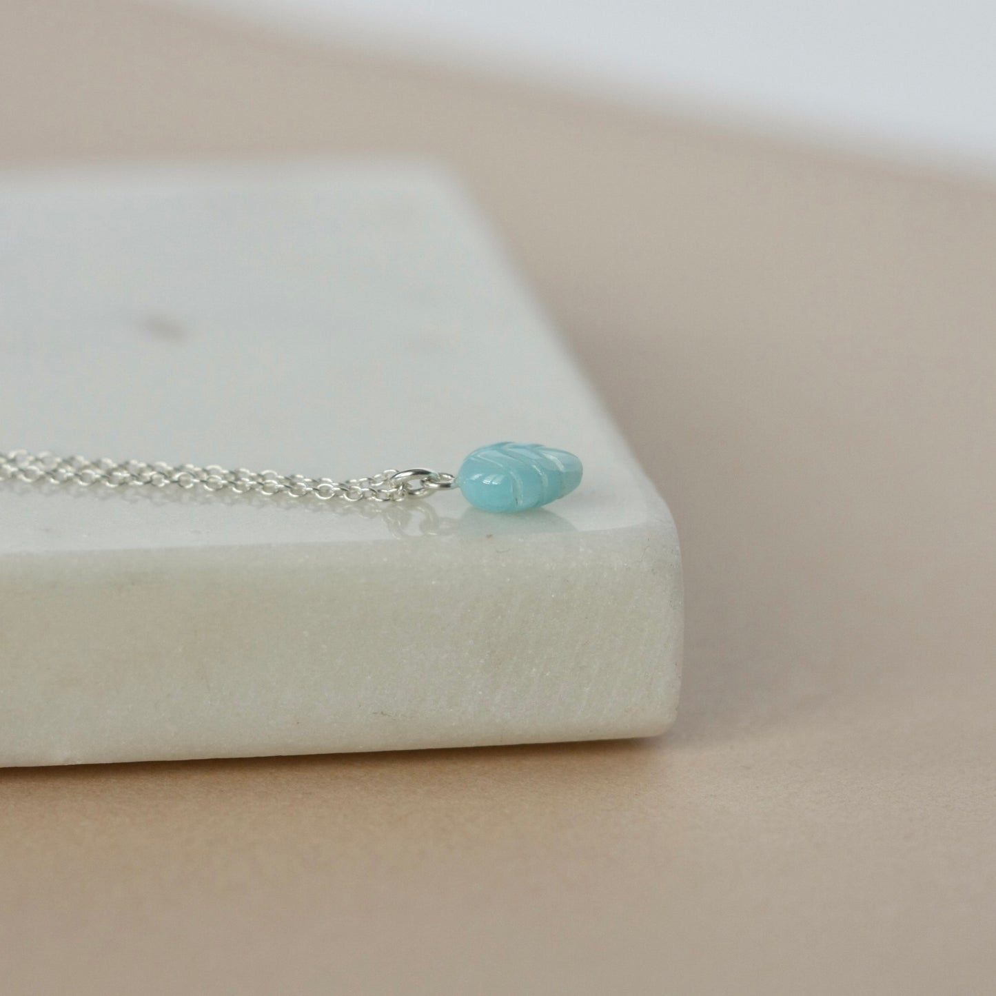 Dainty Larimar Charm Necklace