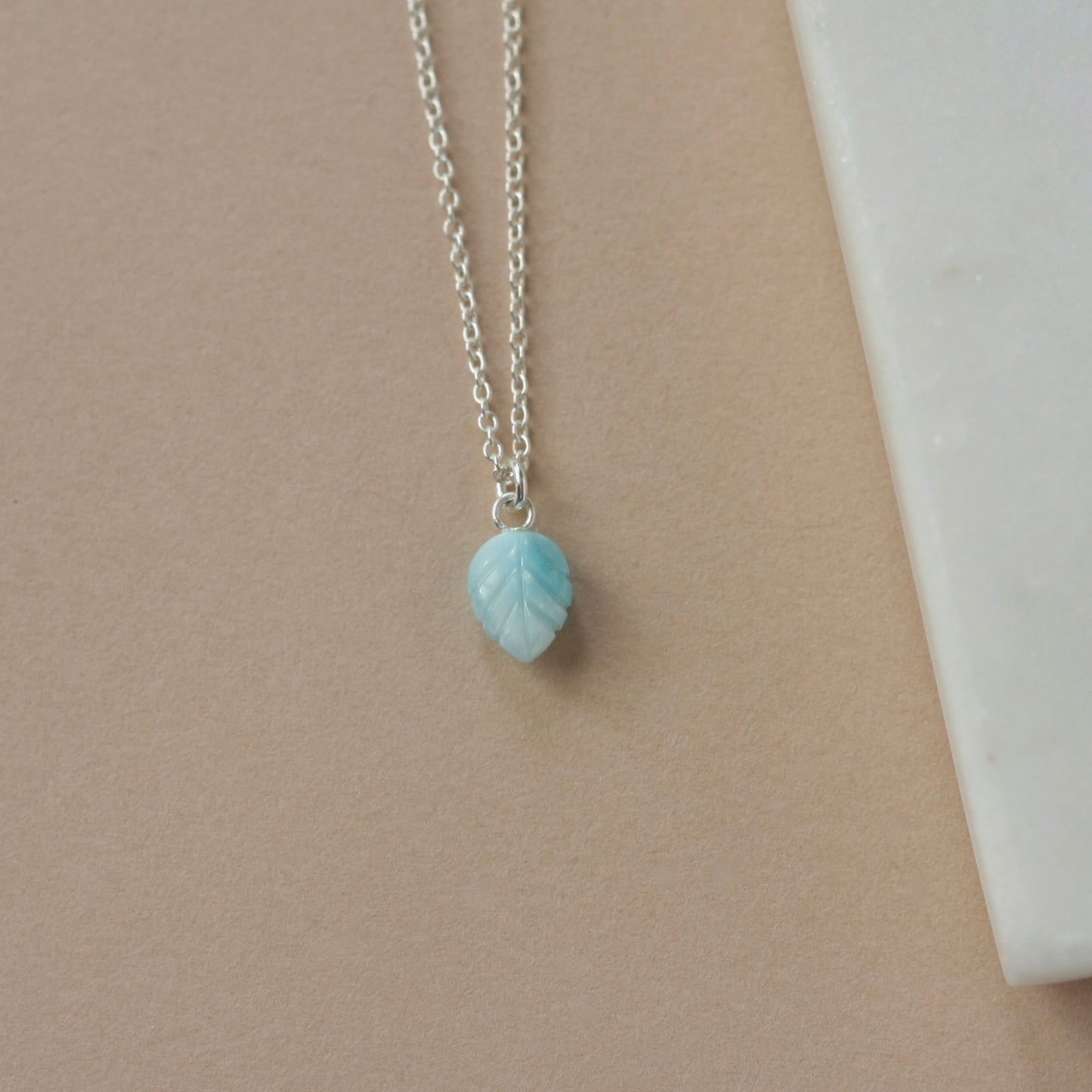 Dainty Larimar Charm Necklace