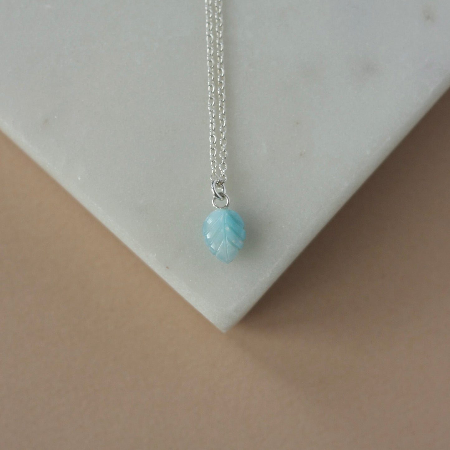 Dainty Larimar Charm Necklace