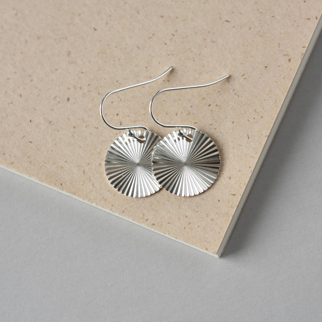 Big Sterling Silver Disc Earrings