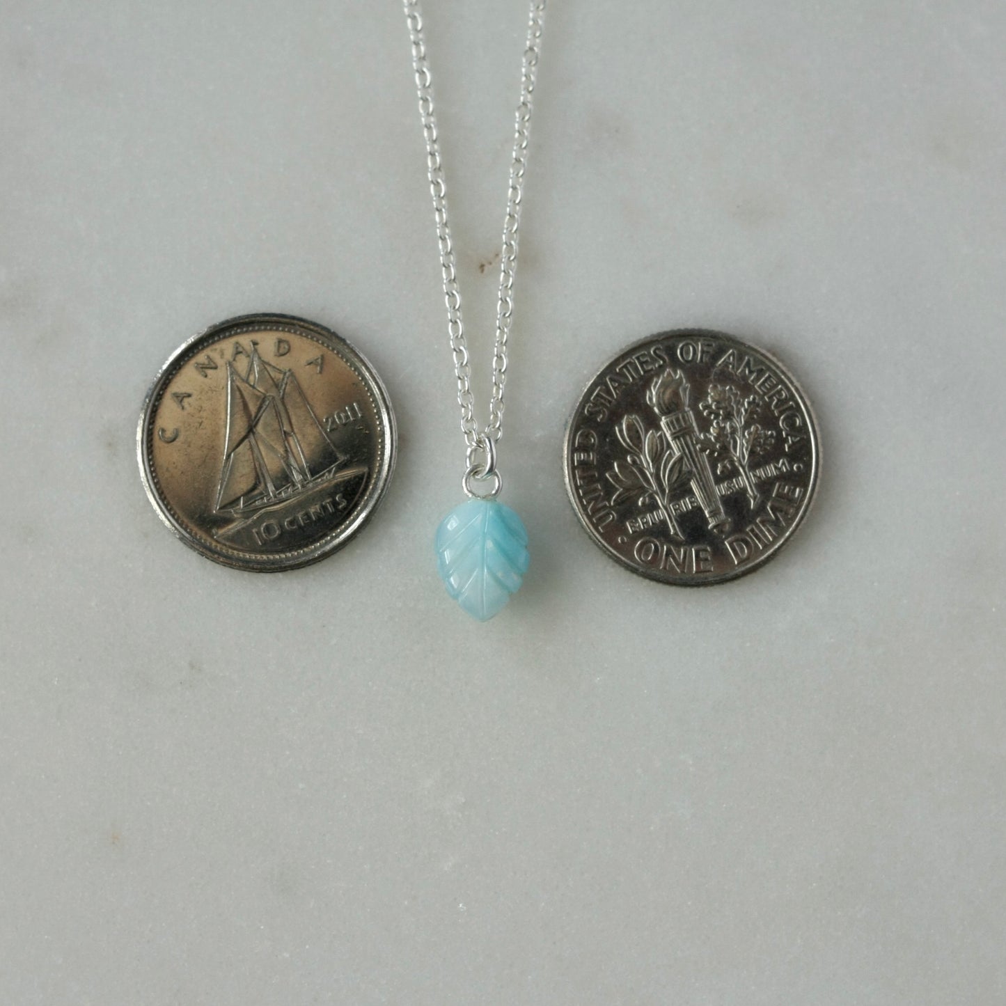 Dainty Larimar Charm Necklace