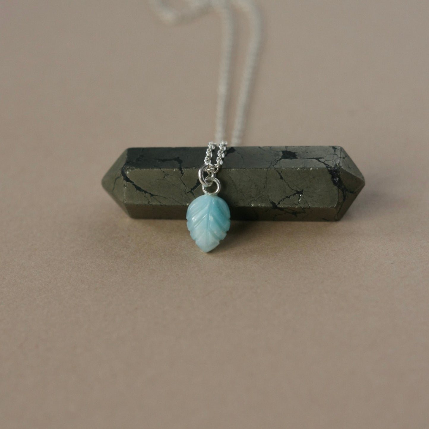 Dainty Larimar Charm Necklace