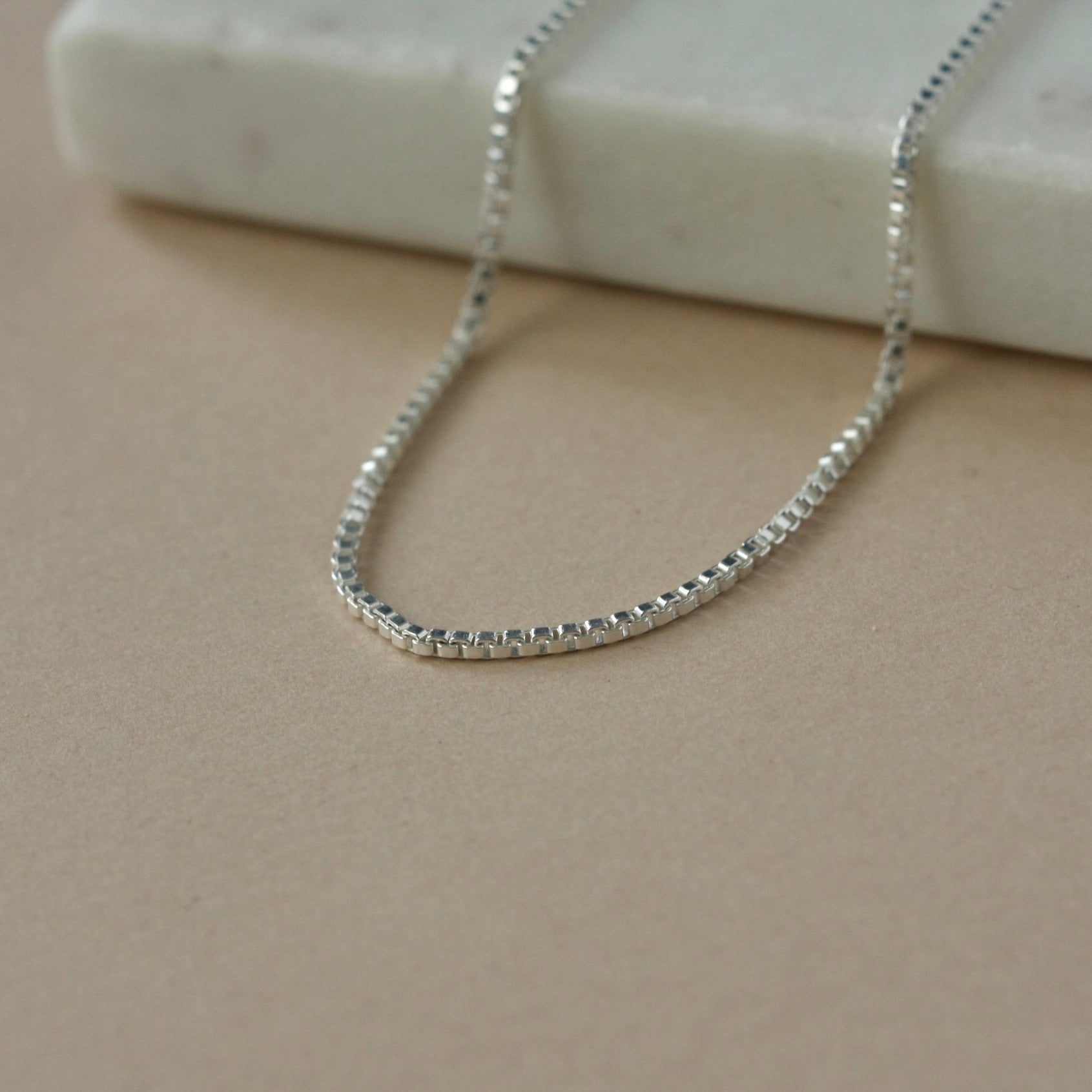 Sterling Silver Box Chain Necklace