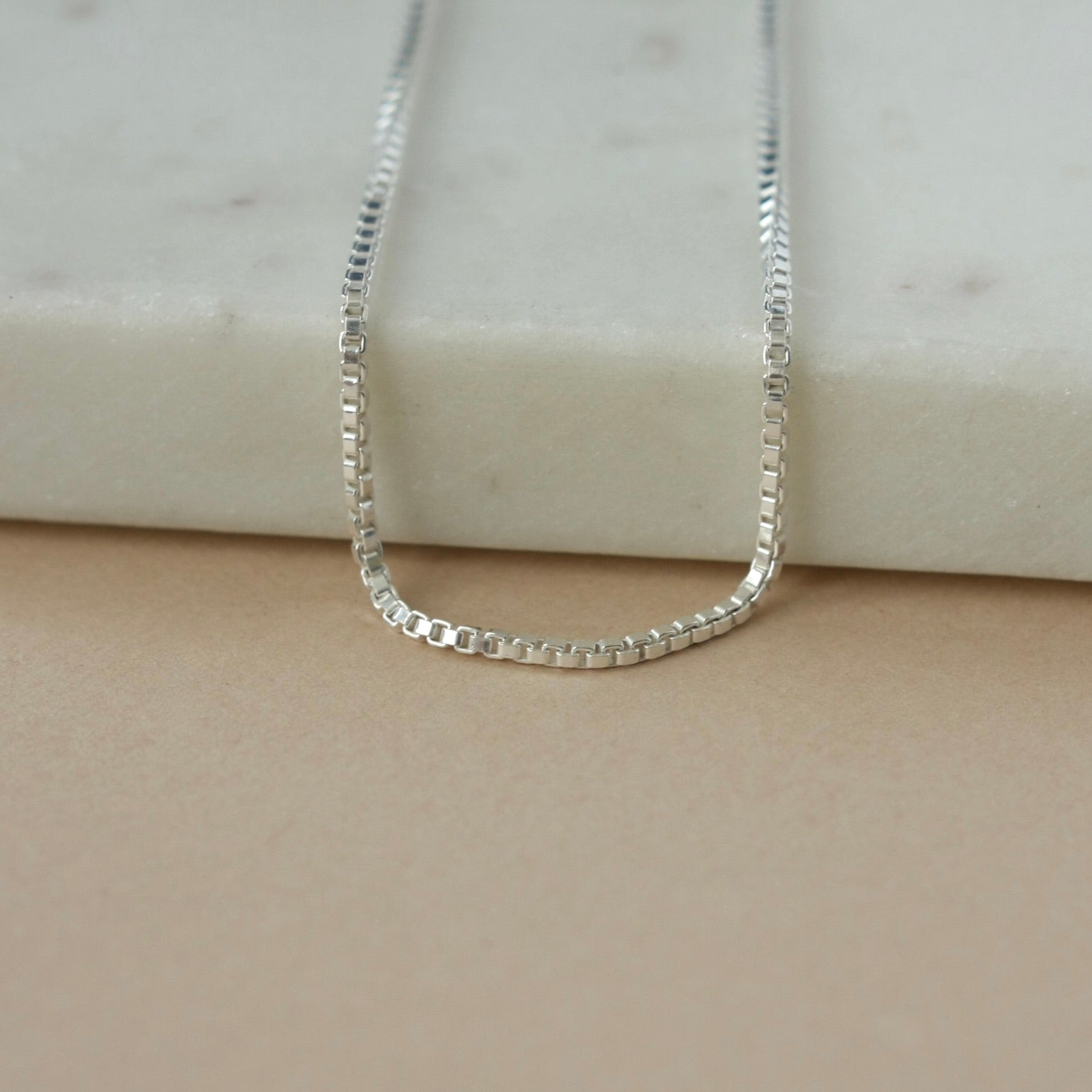 Sterling Silver Box Chain Necklace