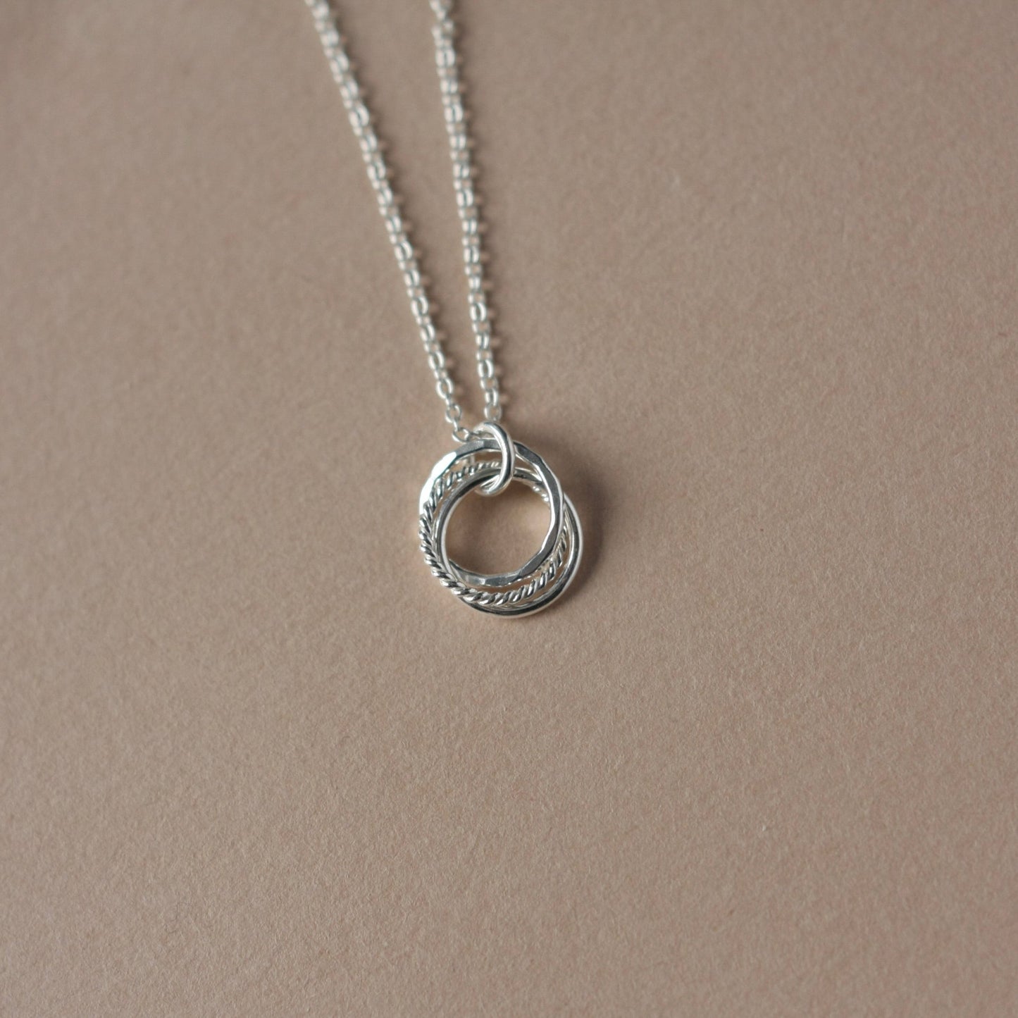 Three Interlocking Circle Necklace