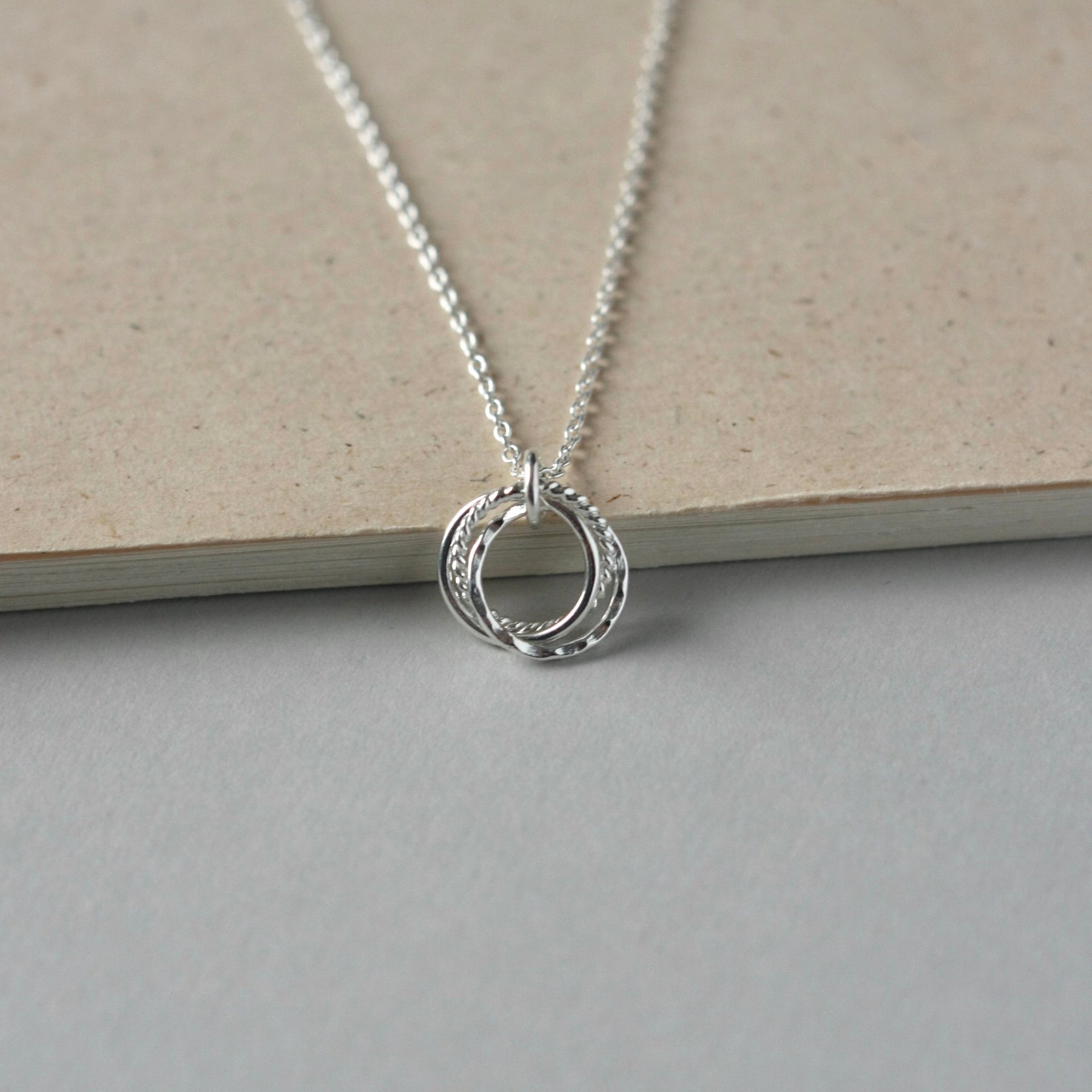 Three Interlocking Circle Necklace