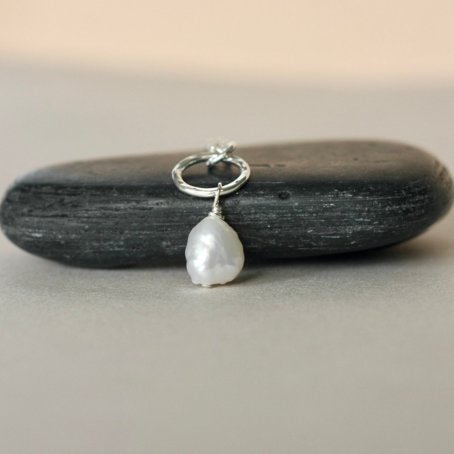 Sterling Silver Baroque Pearl Necklace