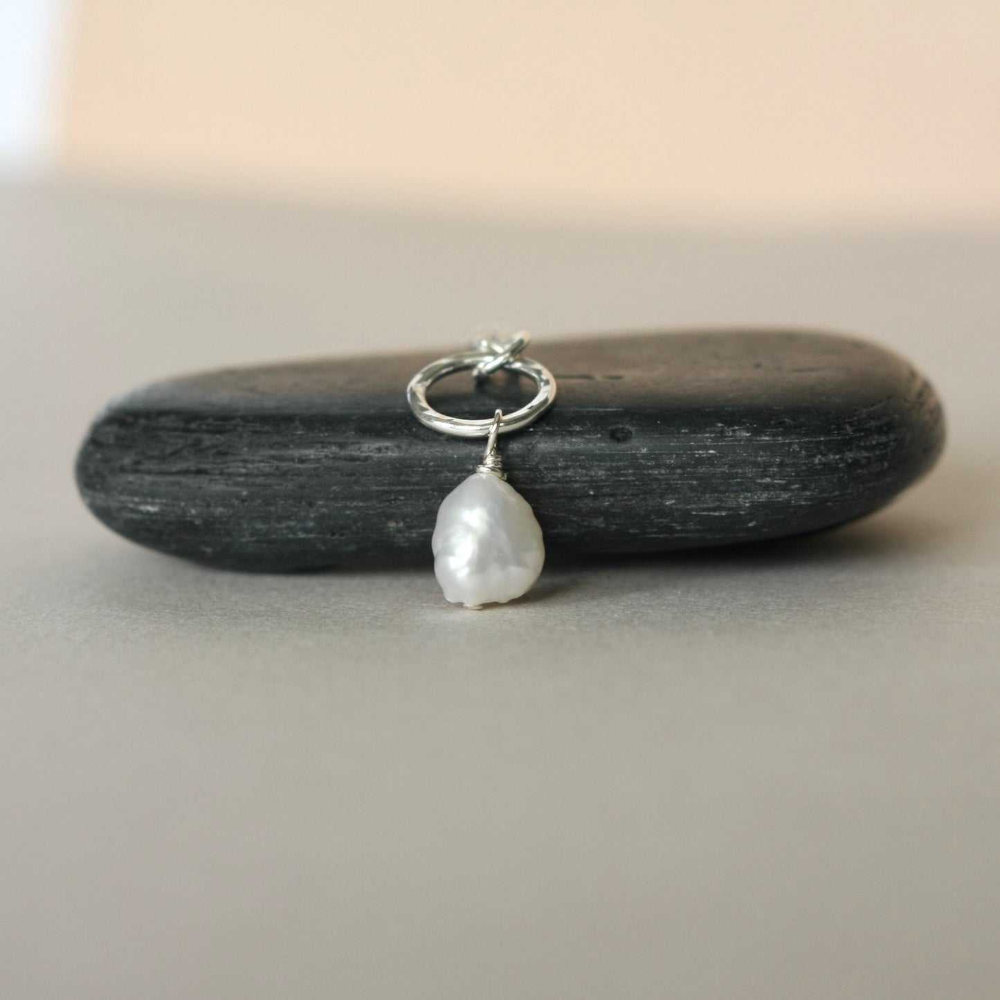 Sterling Silver Baroque Pearl Necklace