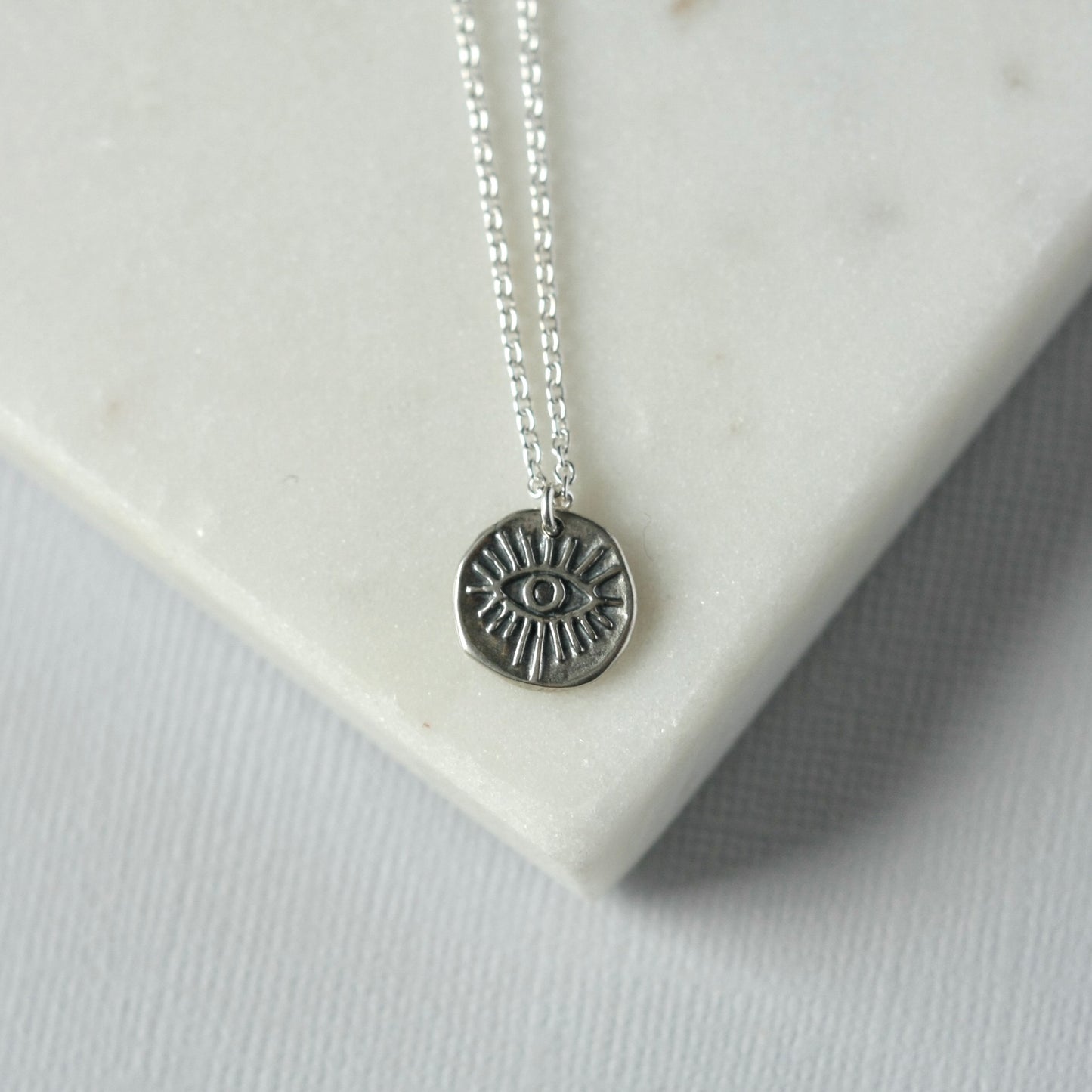 Sterling Silver Evil Eye Necklace
