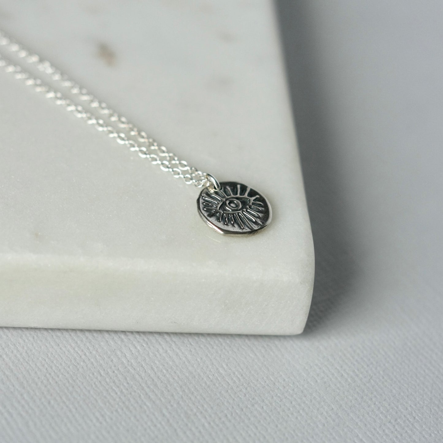 Sterling Silver Evil Eye Necklace
