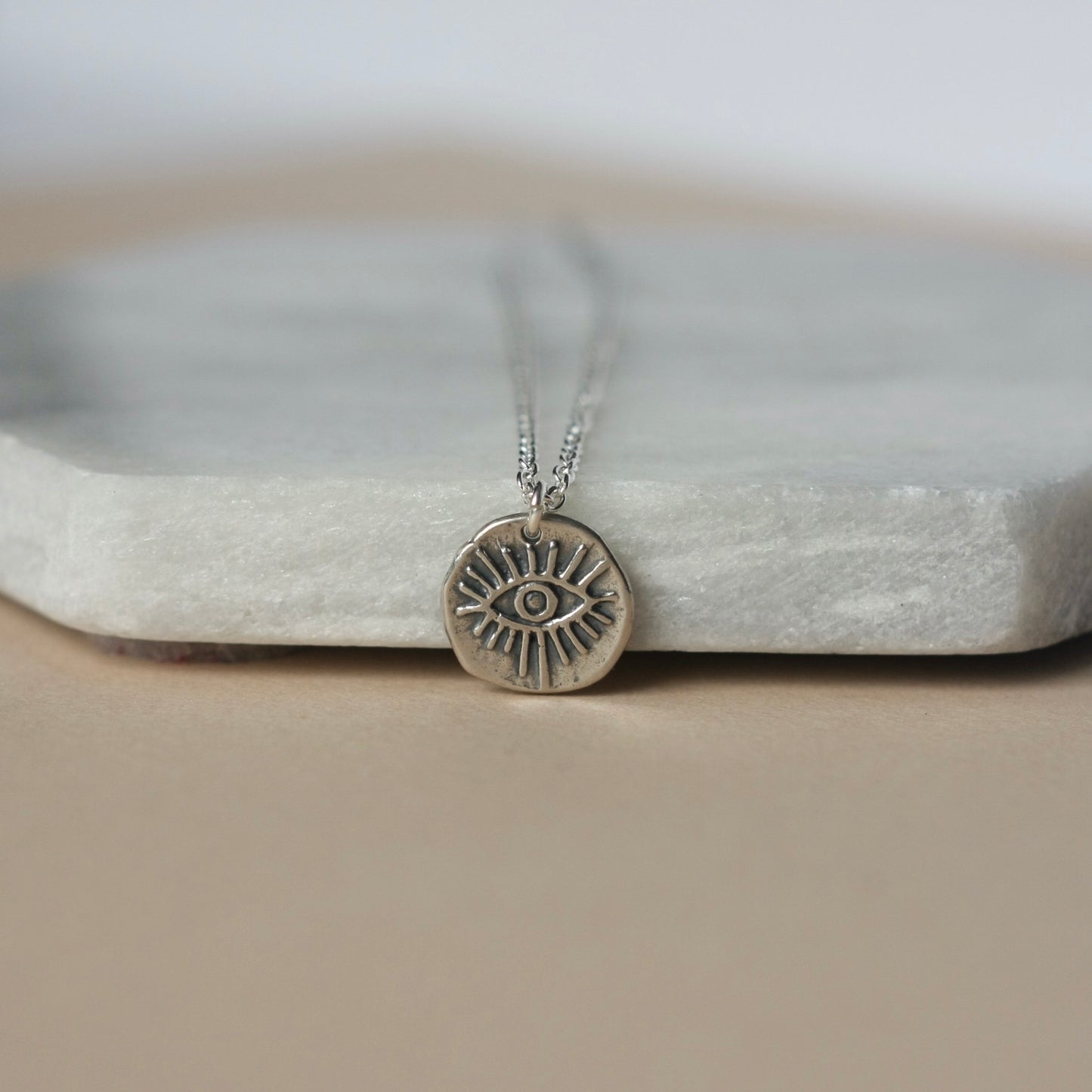 Sterling Silver Evil Eye Necklace