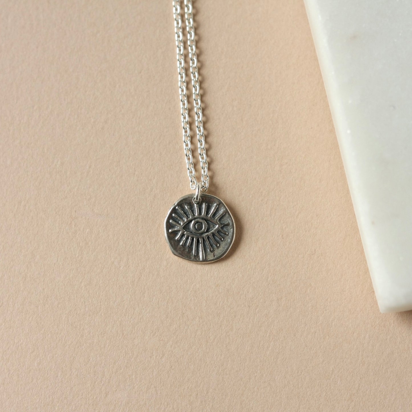 Sterling Silver Evil Eye Necklace