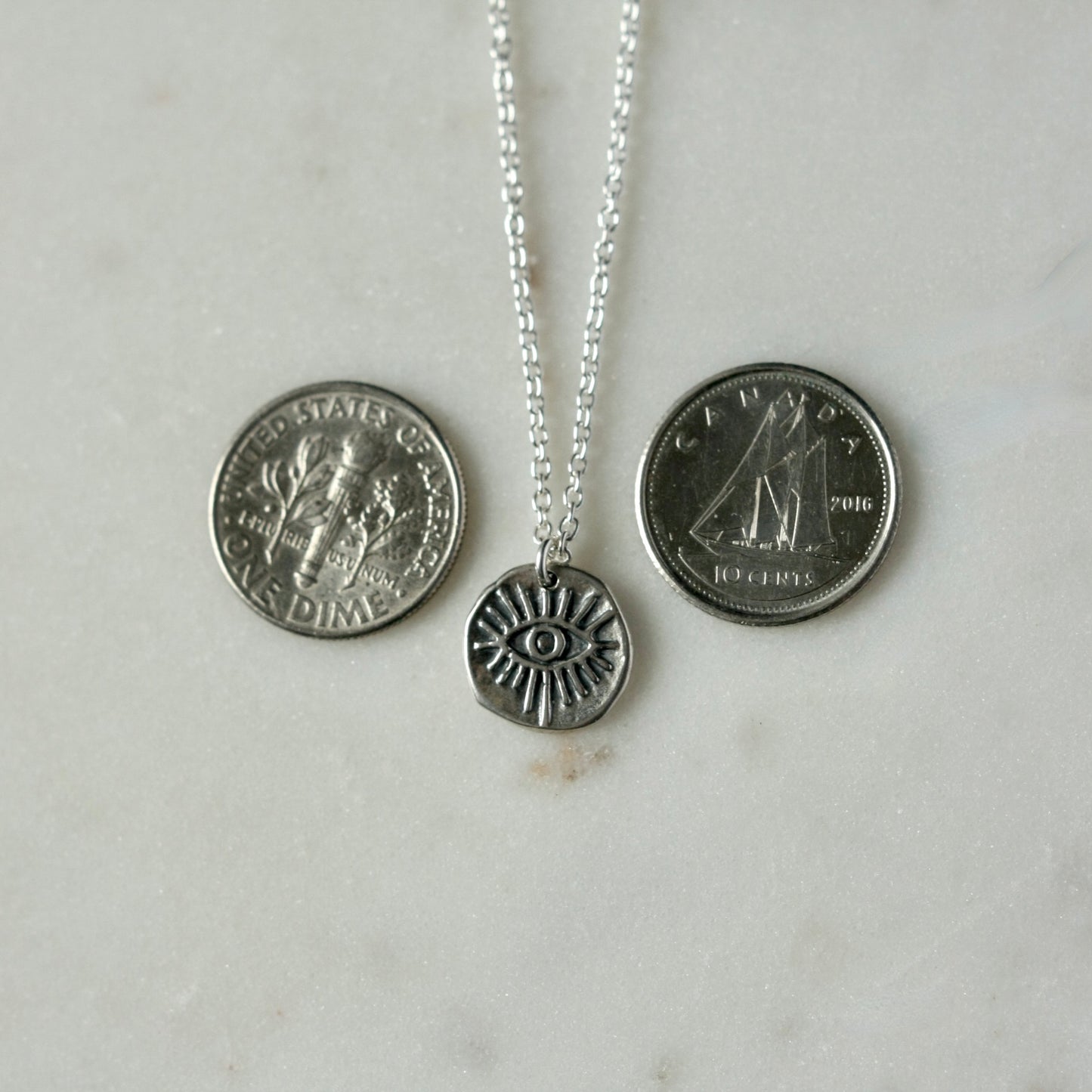 Sterling Silver Evil Eye Necklace