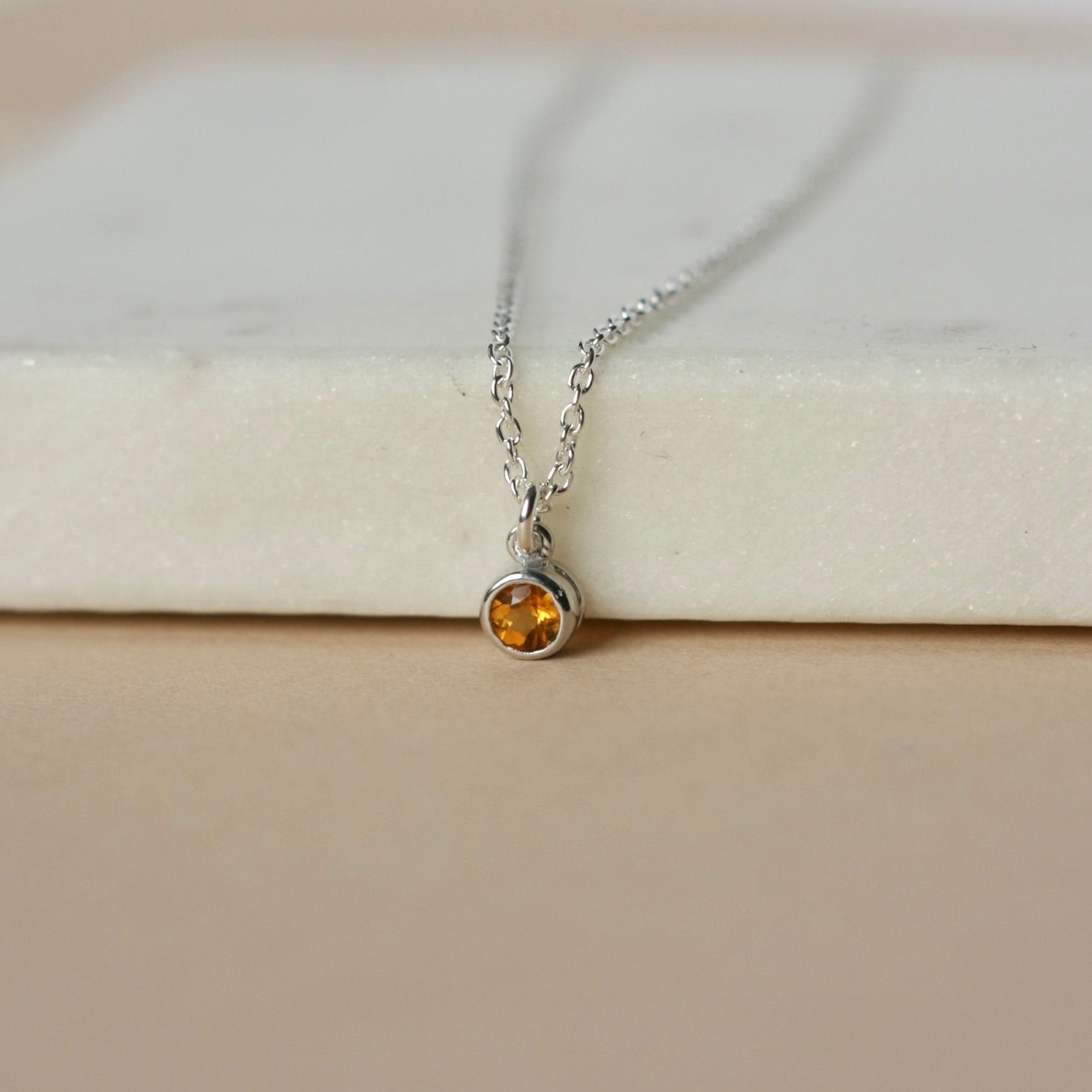 Citrine Birthstone Necklace