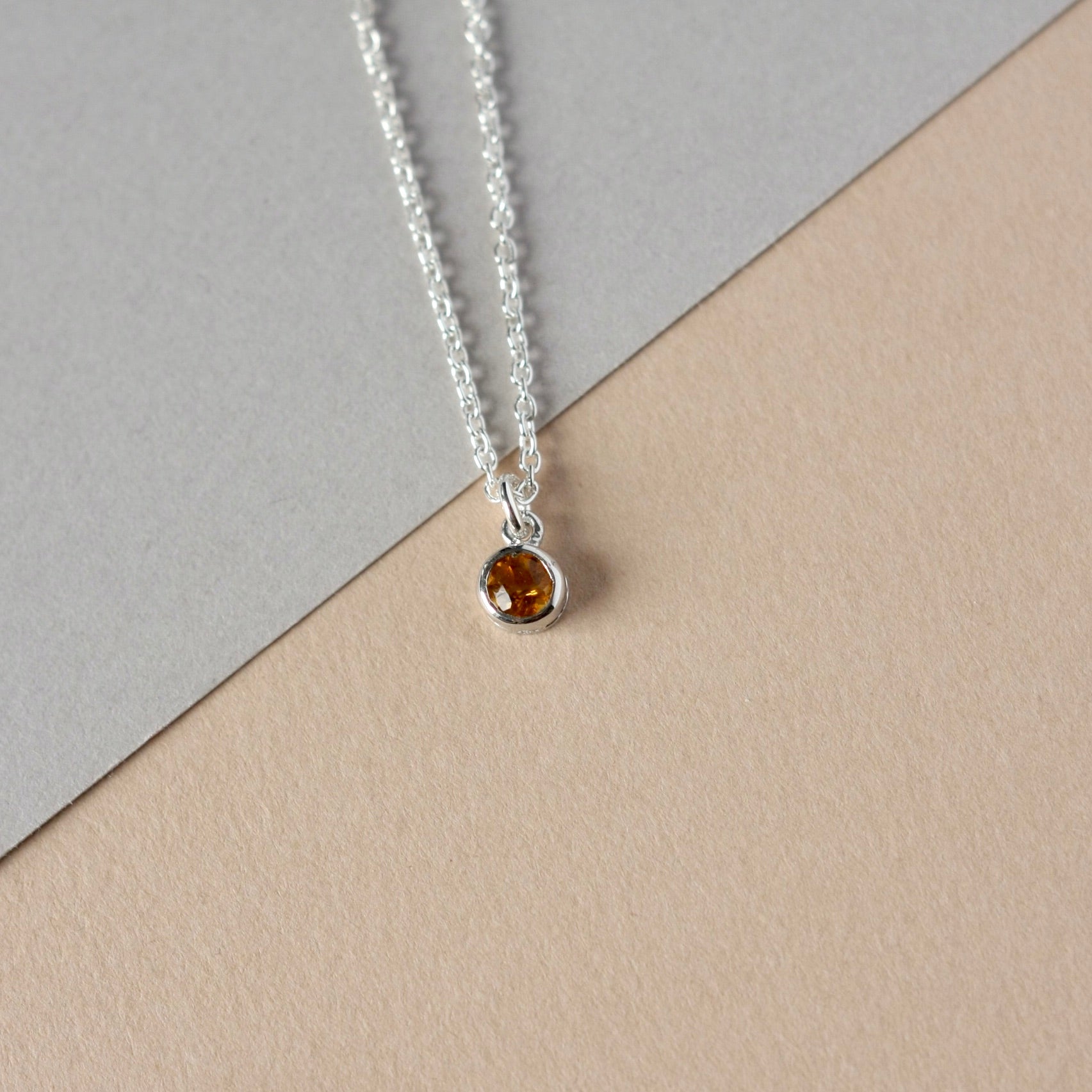Citrine Birthstone Necklace