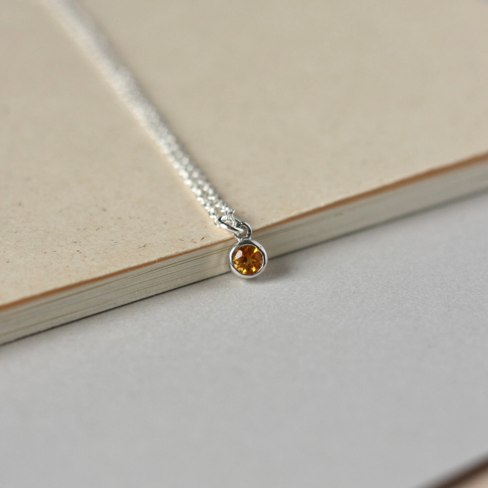 Citrine Birthstone Necklace