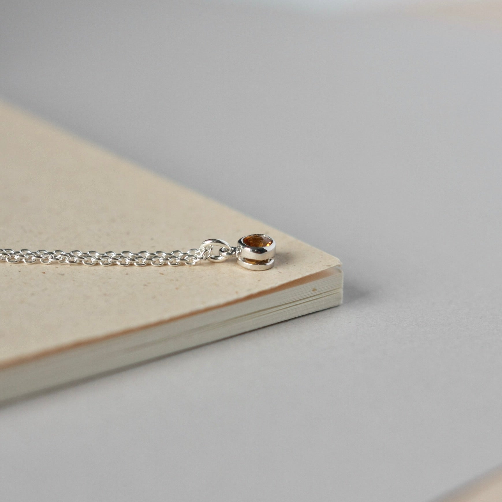 Citrine Birthstone Necklace