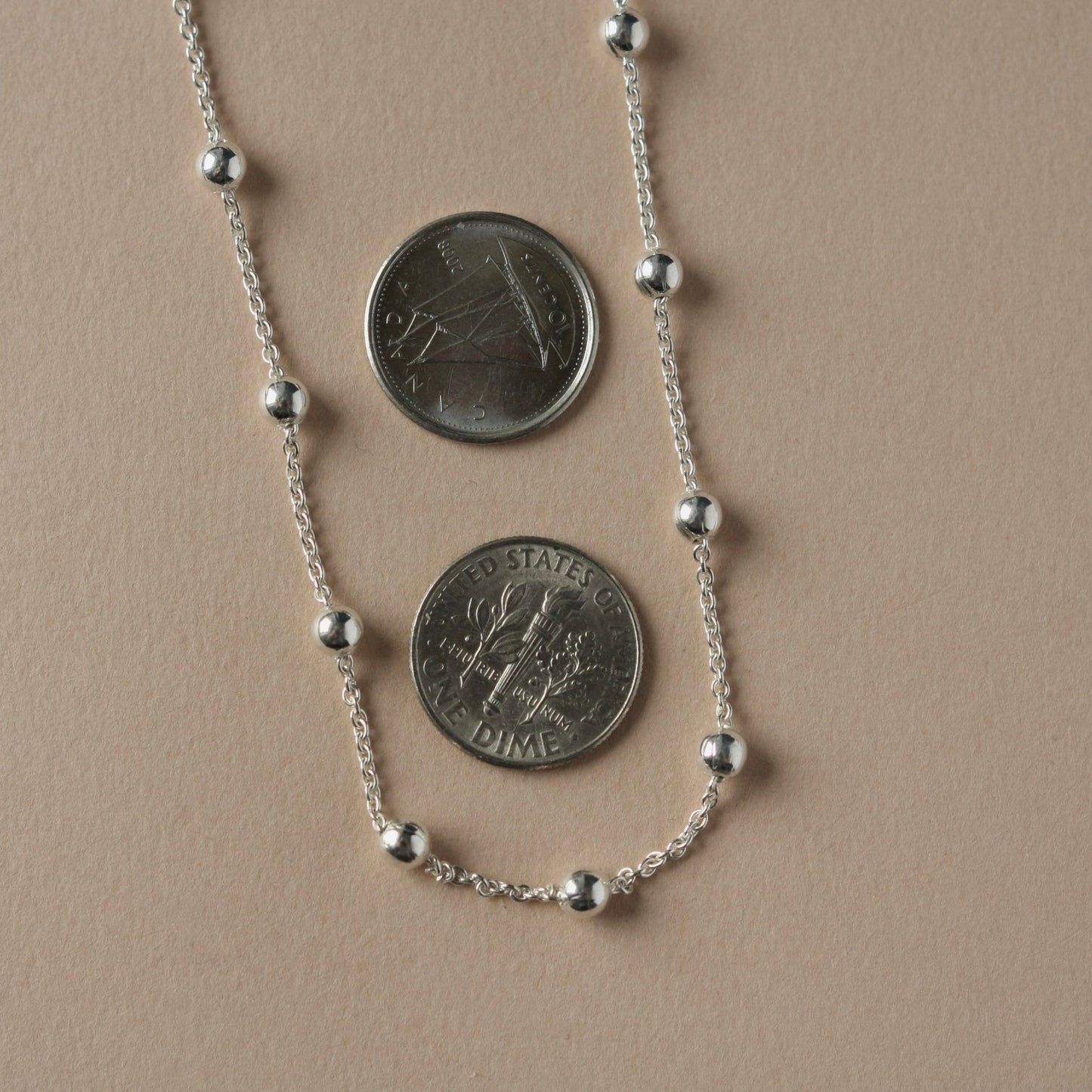 Sterling Silver Beaded Choker