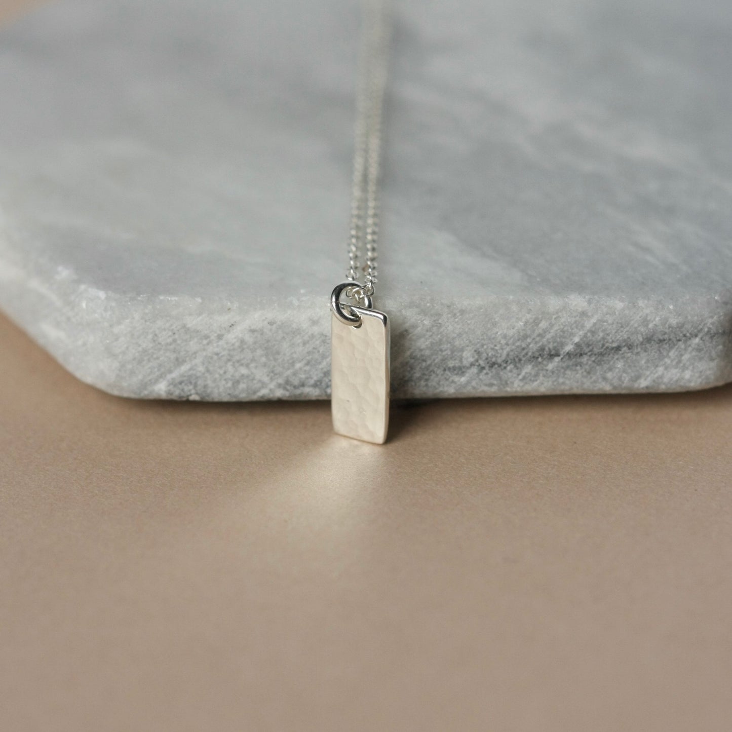 Sterling Silver Small Bar Necklace