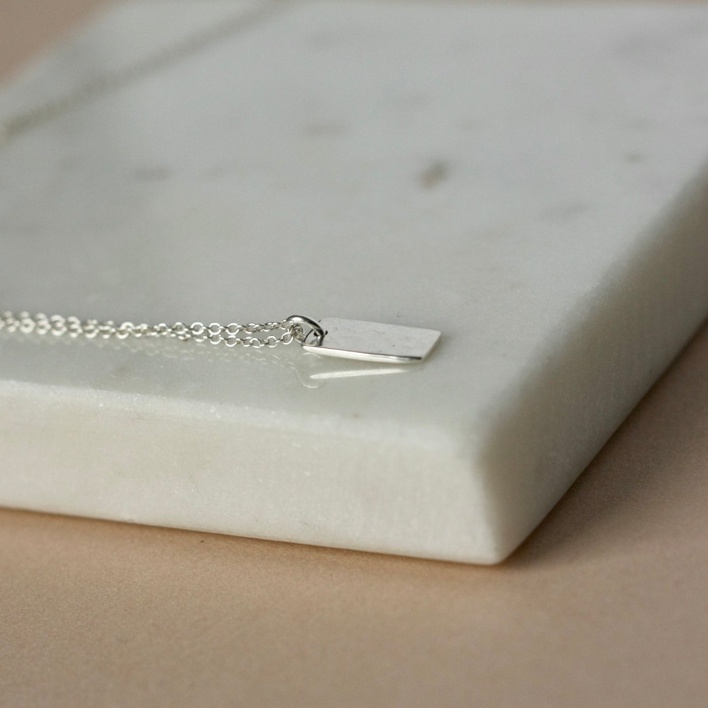 Sterling Silver Small Bar Necklace