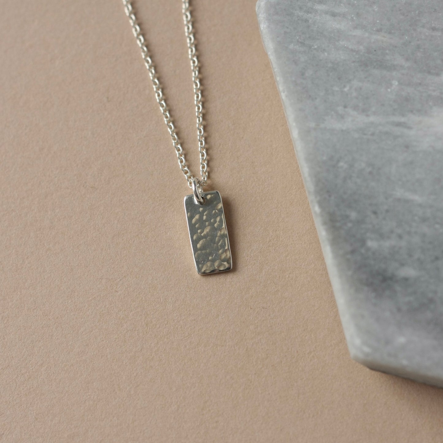 Sterling Silver Small Bar Necklace