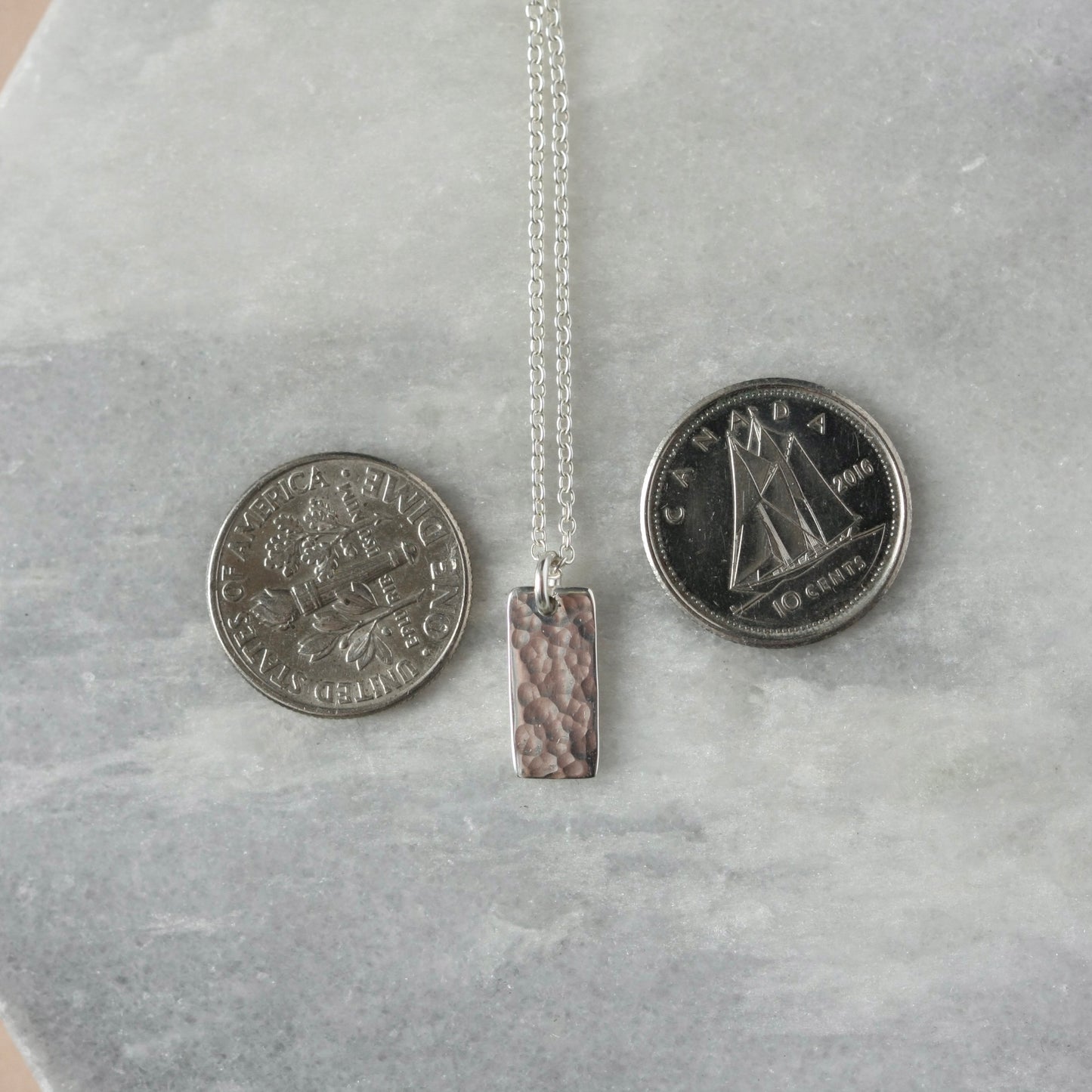 Sterling Silver Small Bar Necklace