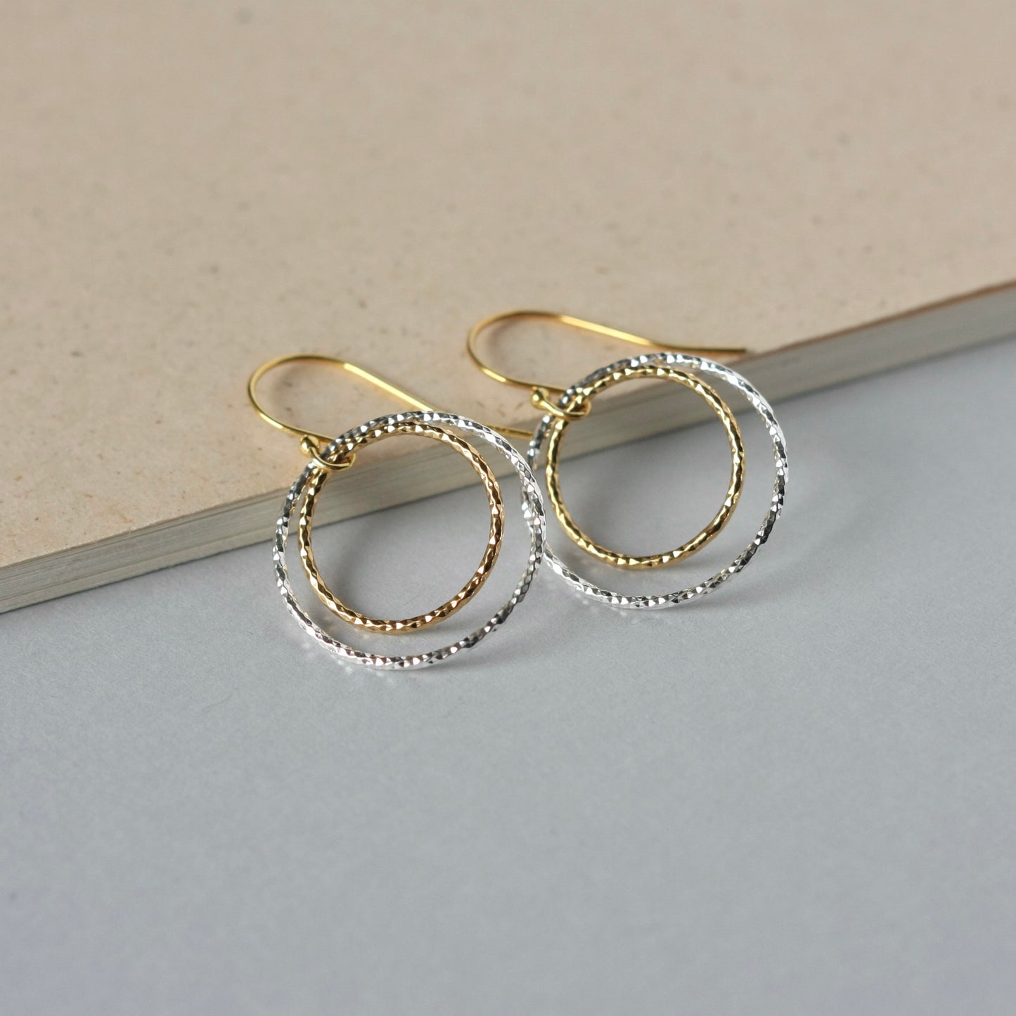 Mixed Metal Geometric Earrings