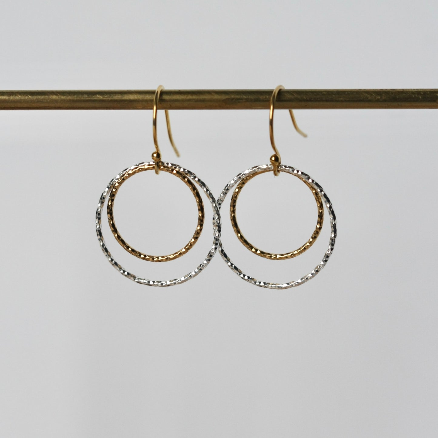 Mixed Metal Geometric Earrings