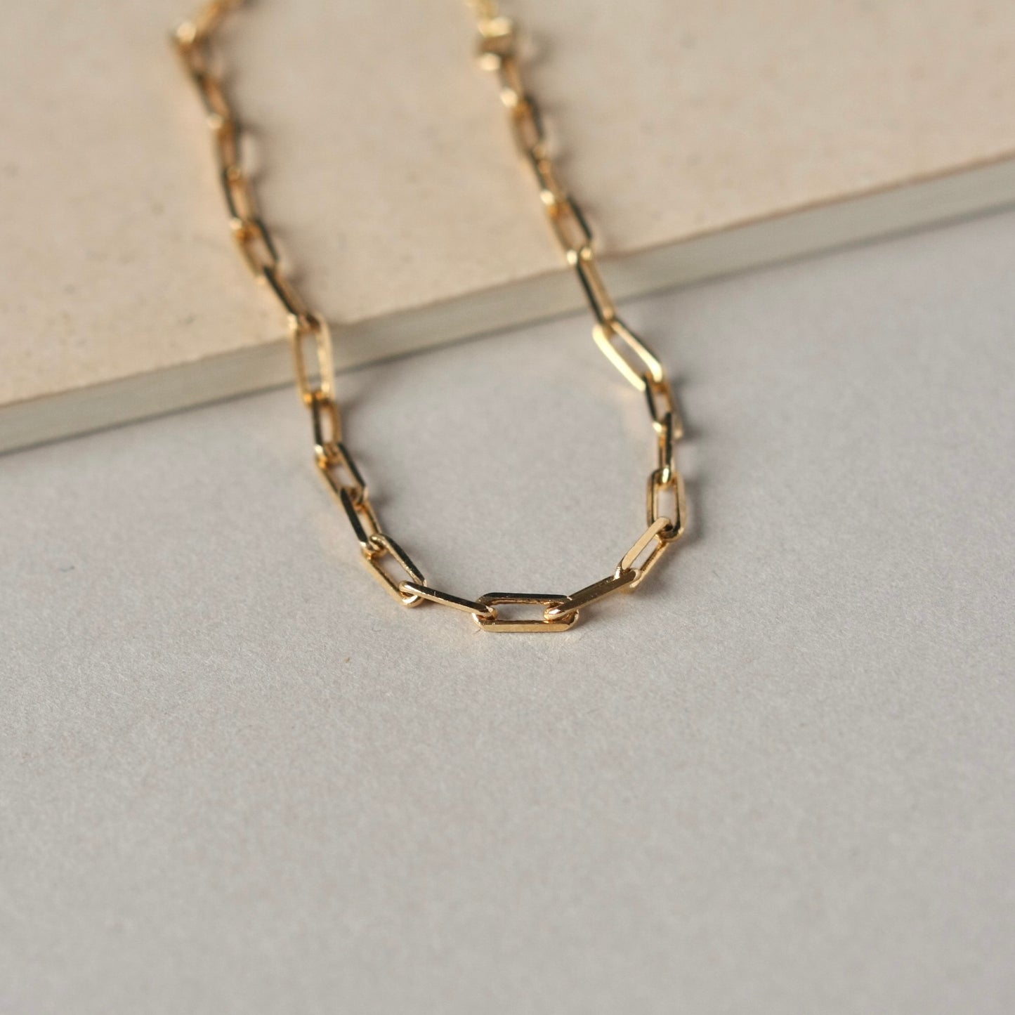 Gold Paper Clip Chain Bracelet