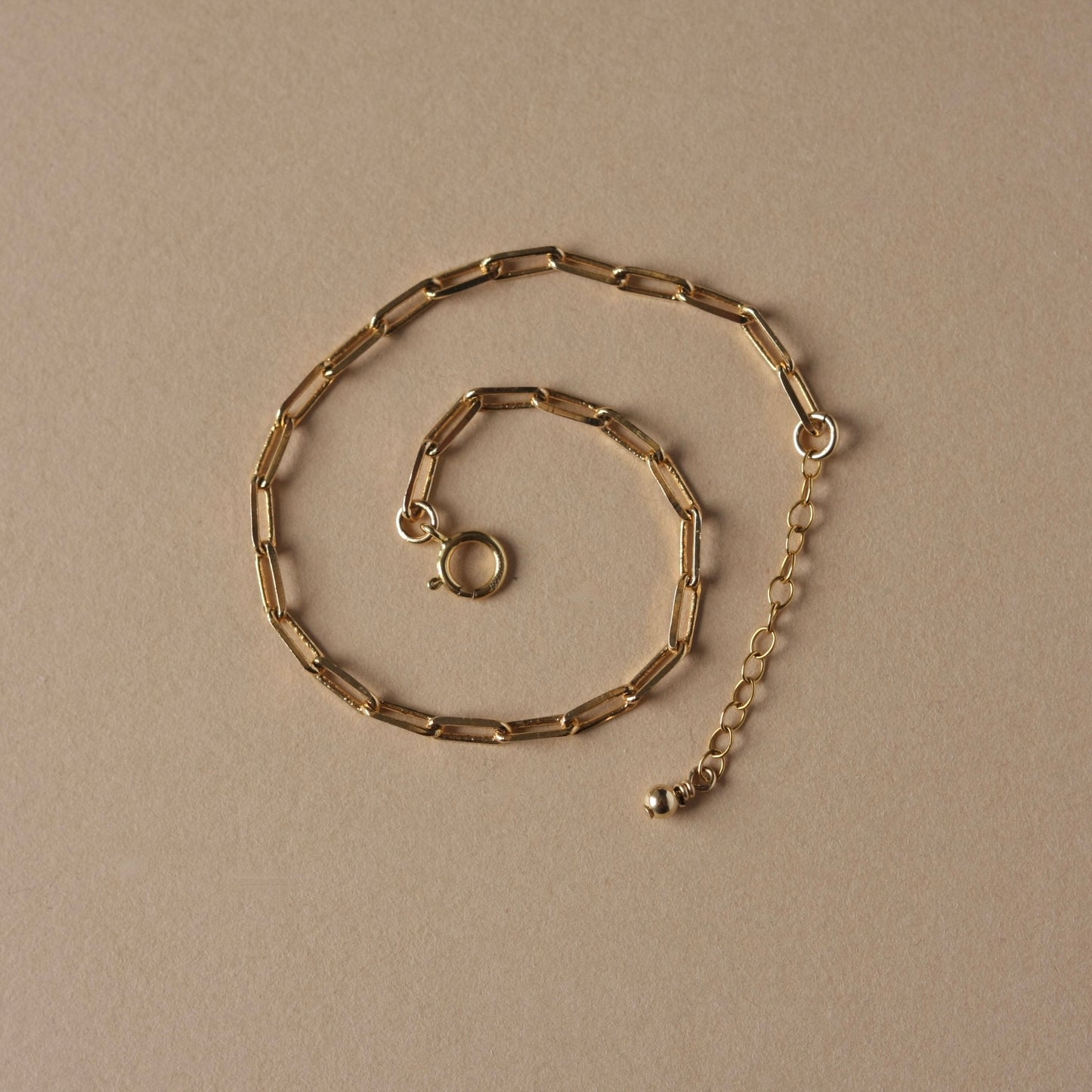 Gold Paper Clip Chain Bracelet