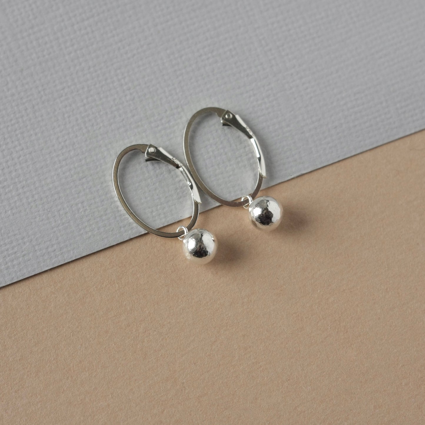 Sterling Silver Oval Dangle Earrings