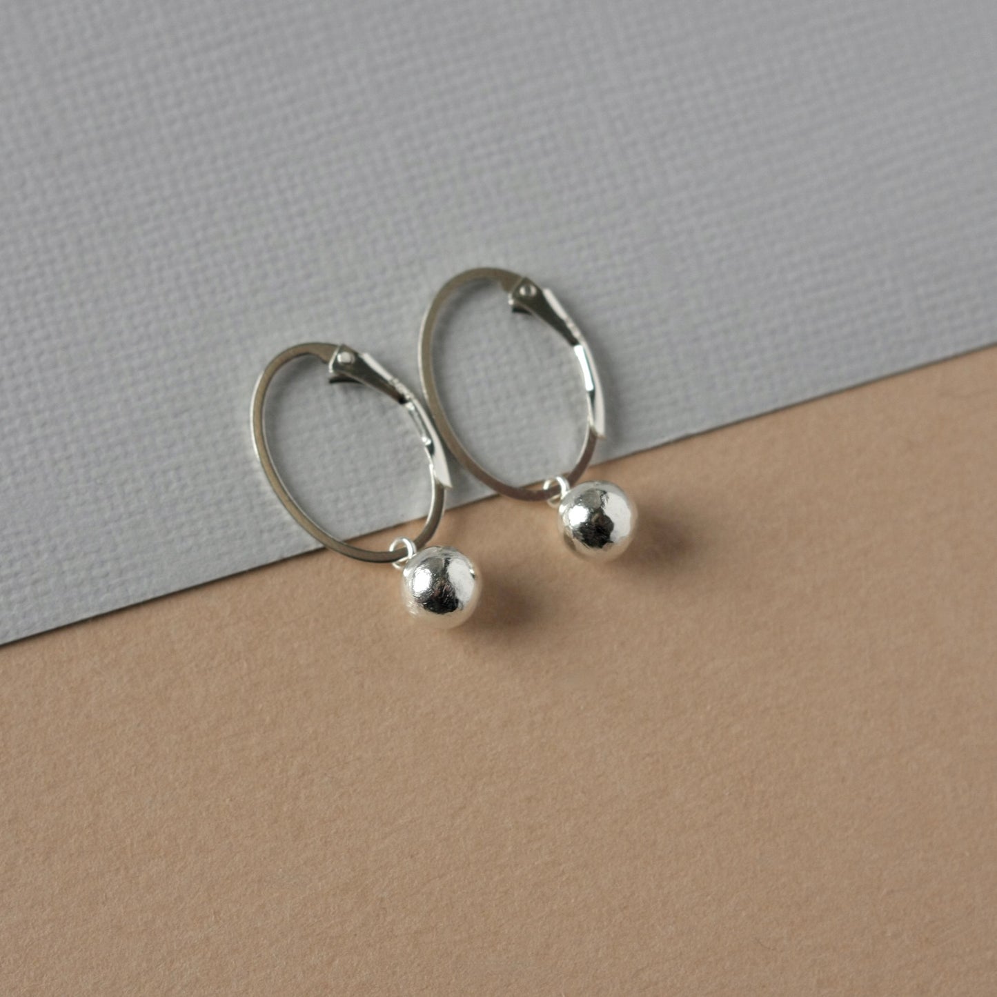 Sterling Silver Oval Dangle Earrings