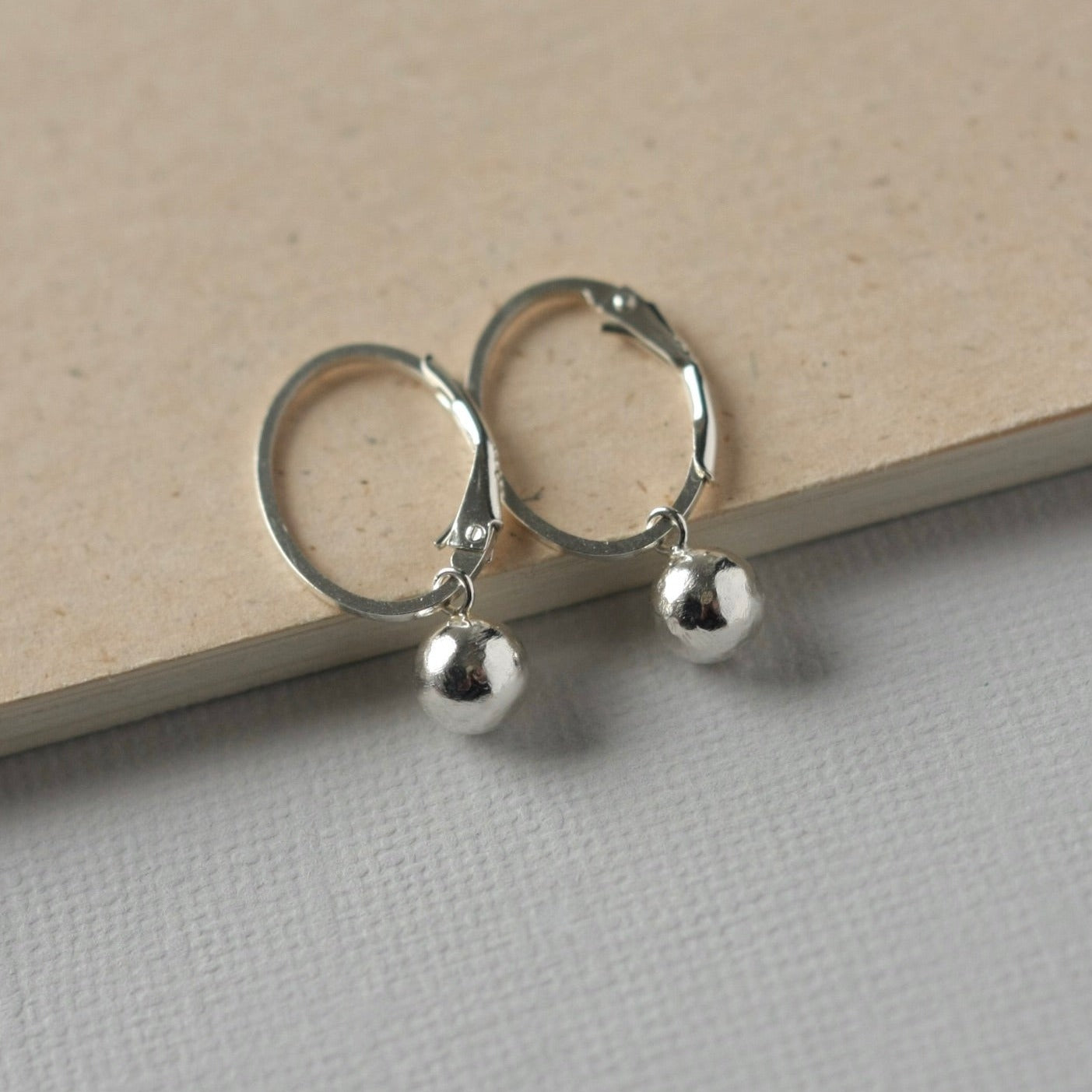 Sterling Silver Oval Dangle Earrings