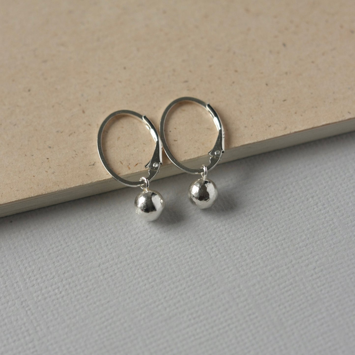 Sterling Silver Oval Dangle Earrings