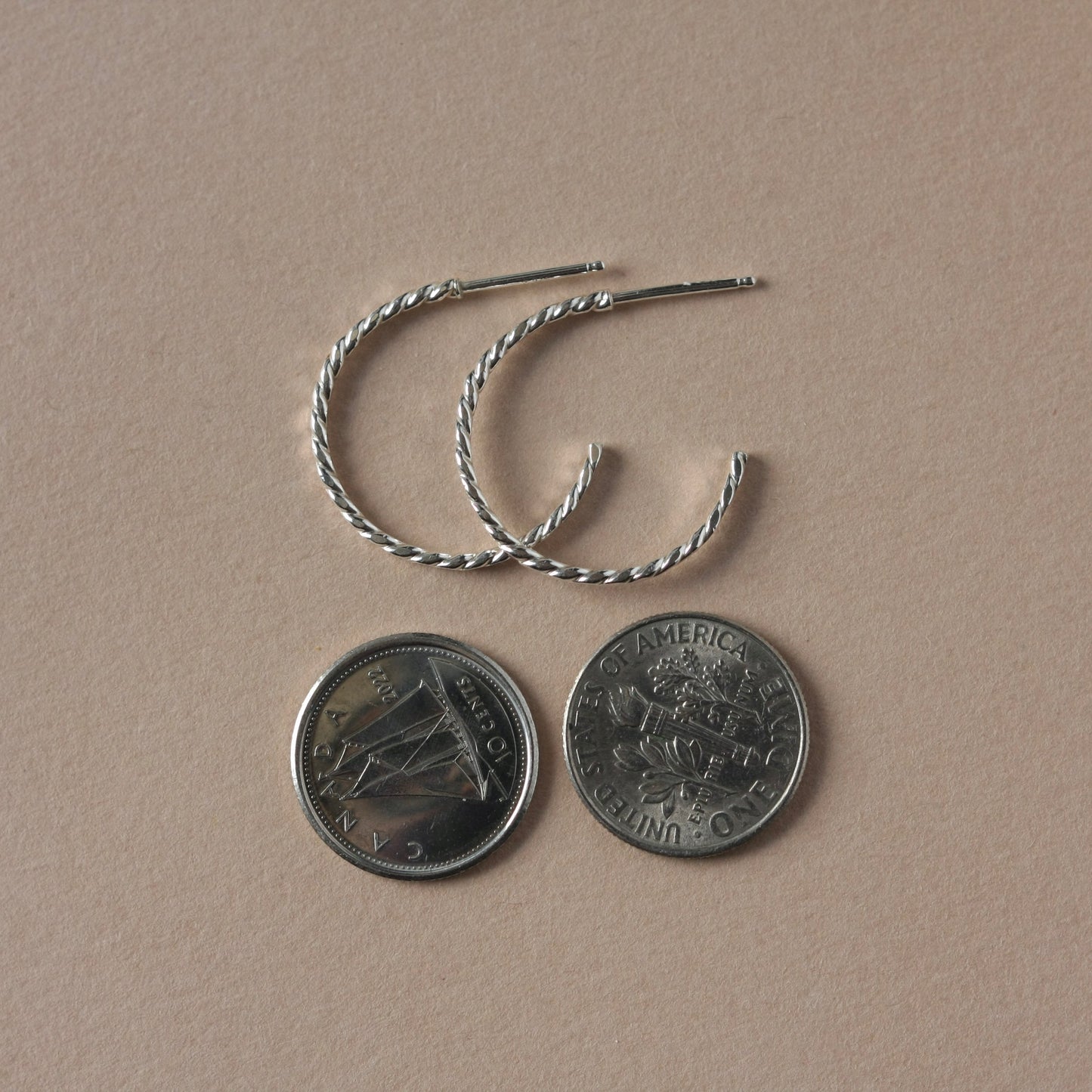 Thin Twisted Wire Hoop Earrings