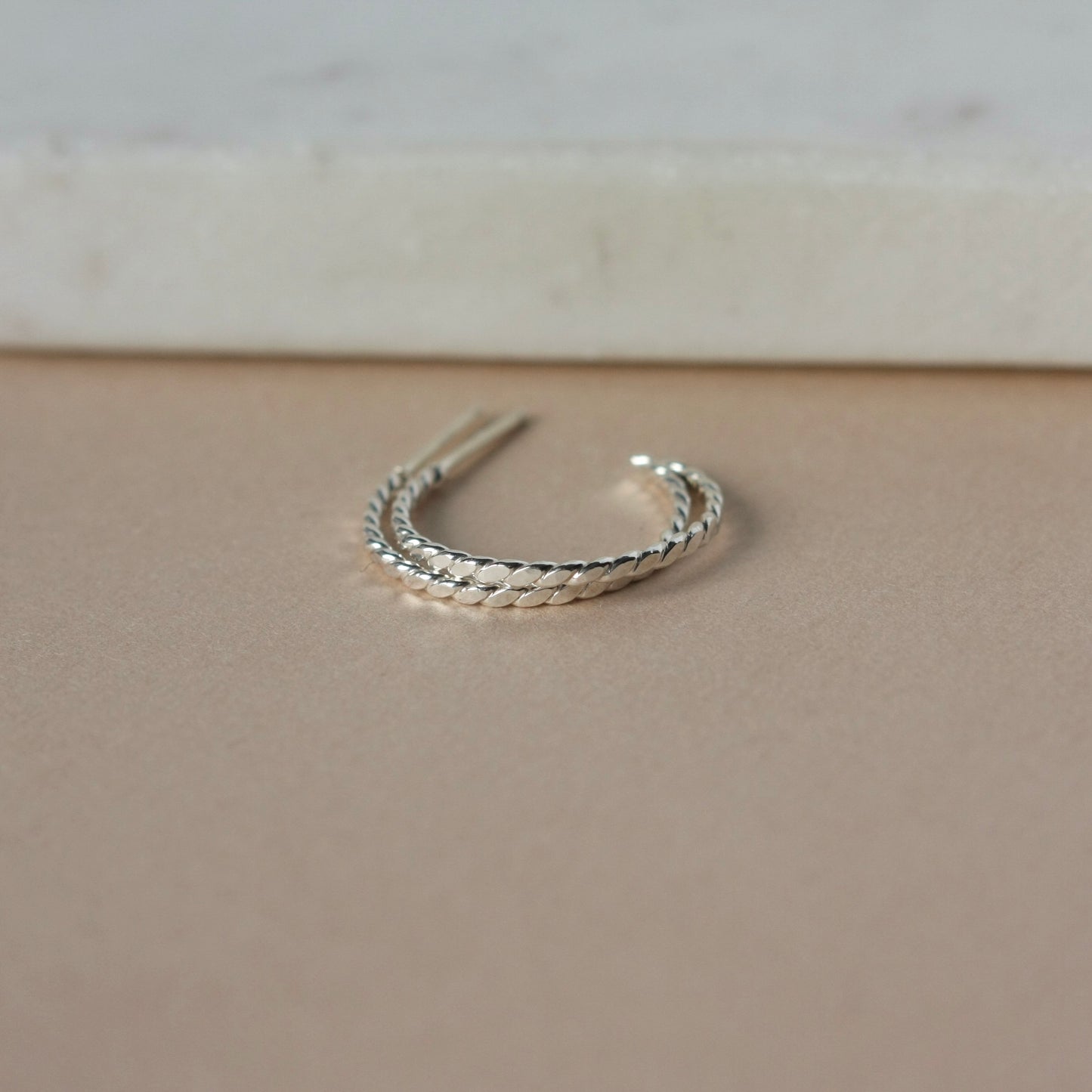 Thin Twisted Wire Hoop Earrings