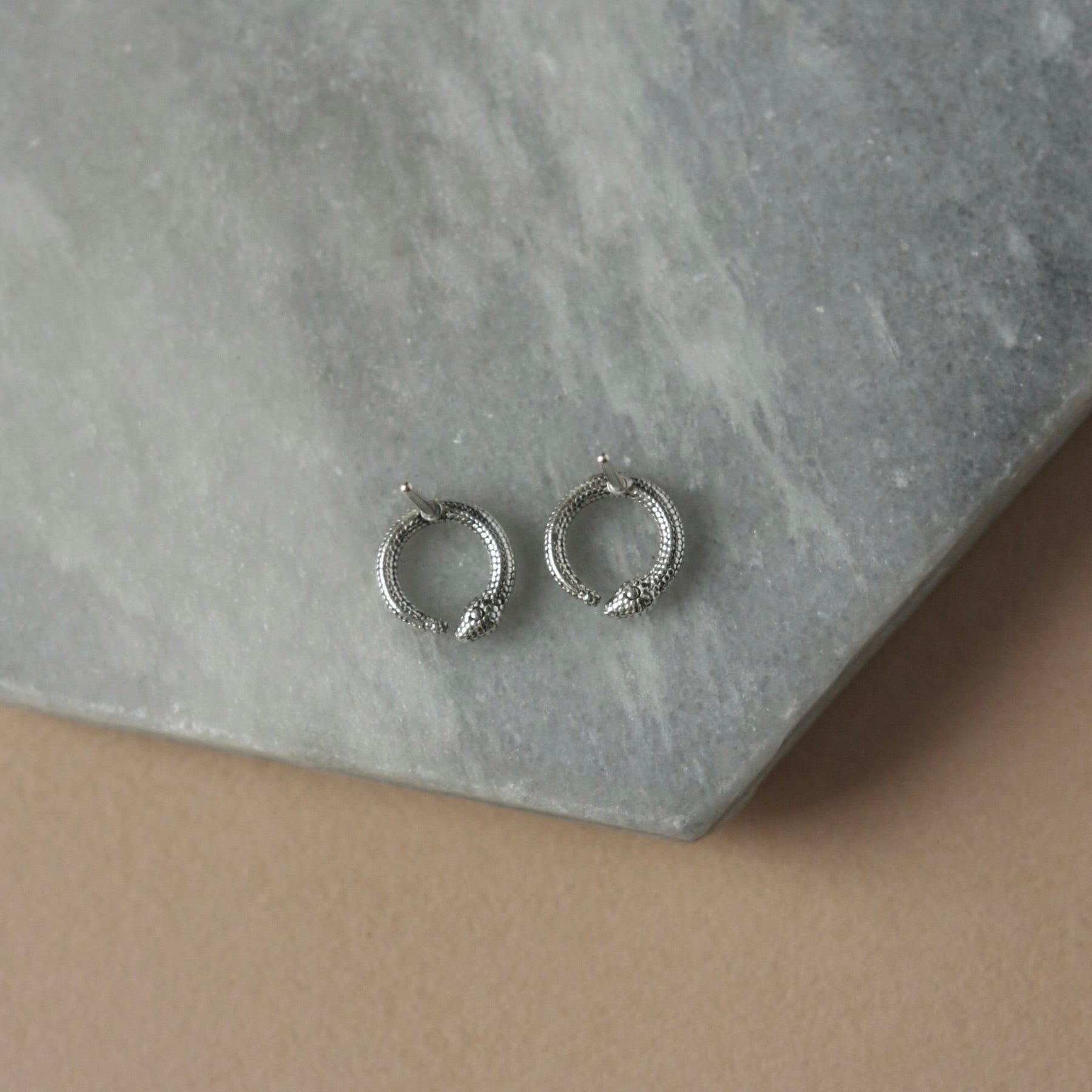 Sterling Silver Snake Studs