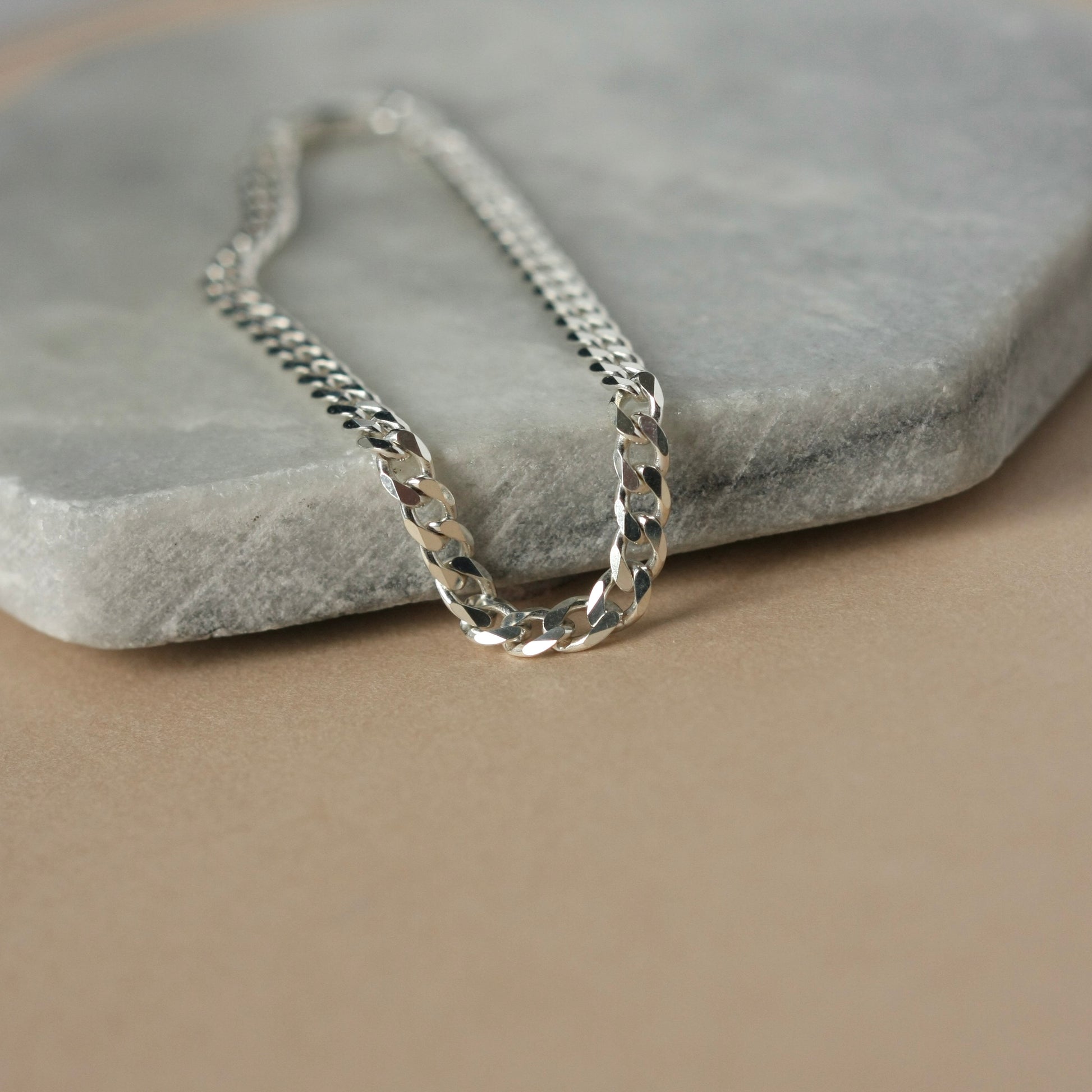 Sterling Silver Curb Chain Bracelet